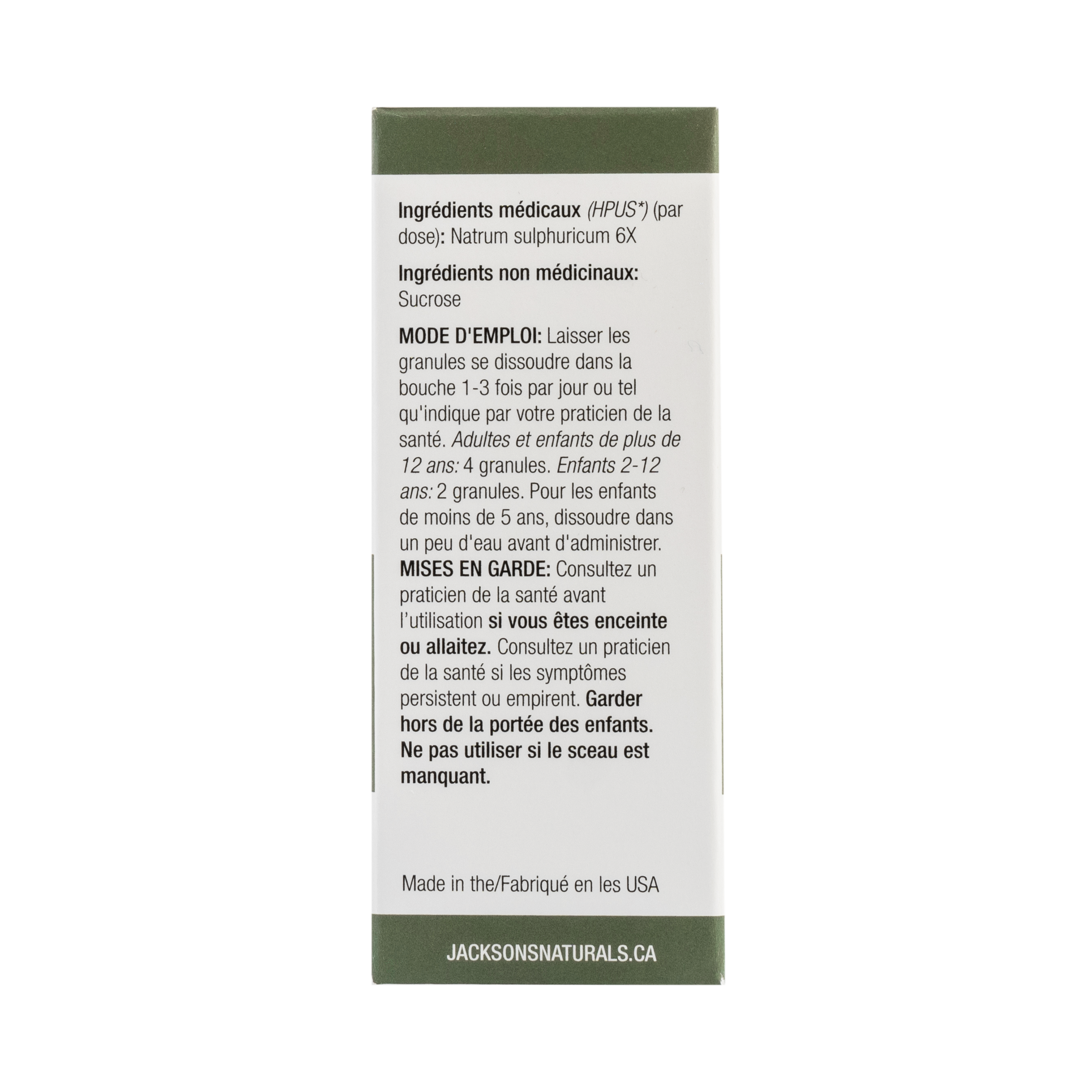 #11 Nat Sulph 6X (Sodium sulfate) - Certified Vegan, Lactose-Free Cell Salt
