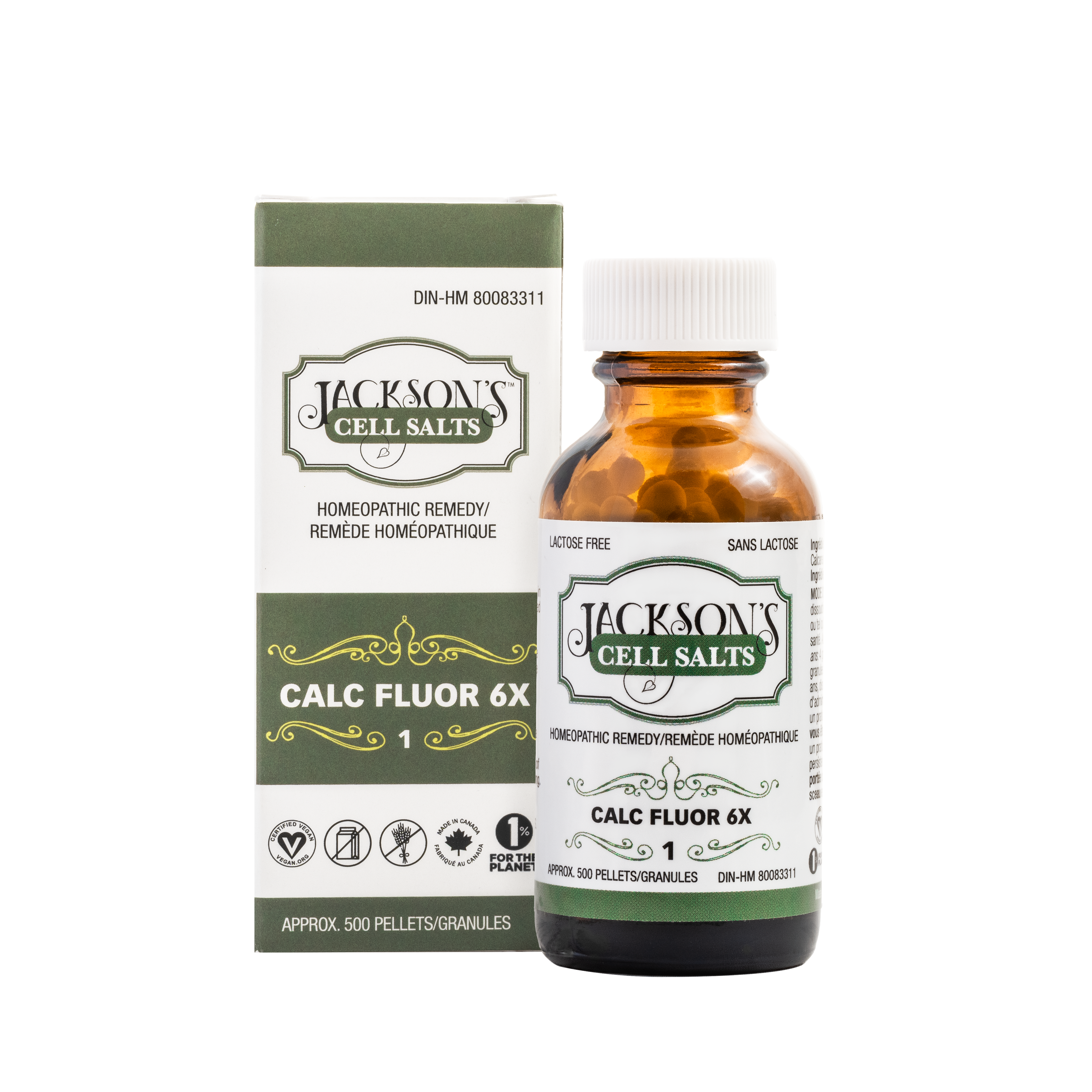 #1 Calc fluor 6X (Calcium fluoride) - Certified Vegan, Lactose-Free Schuessler Cell (Tissue) Salt