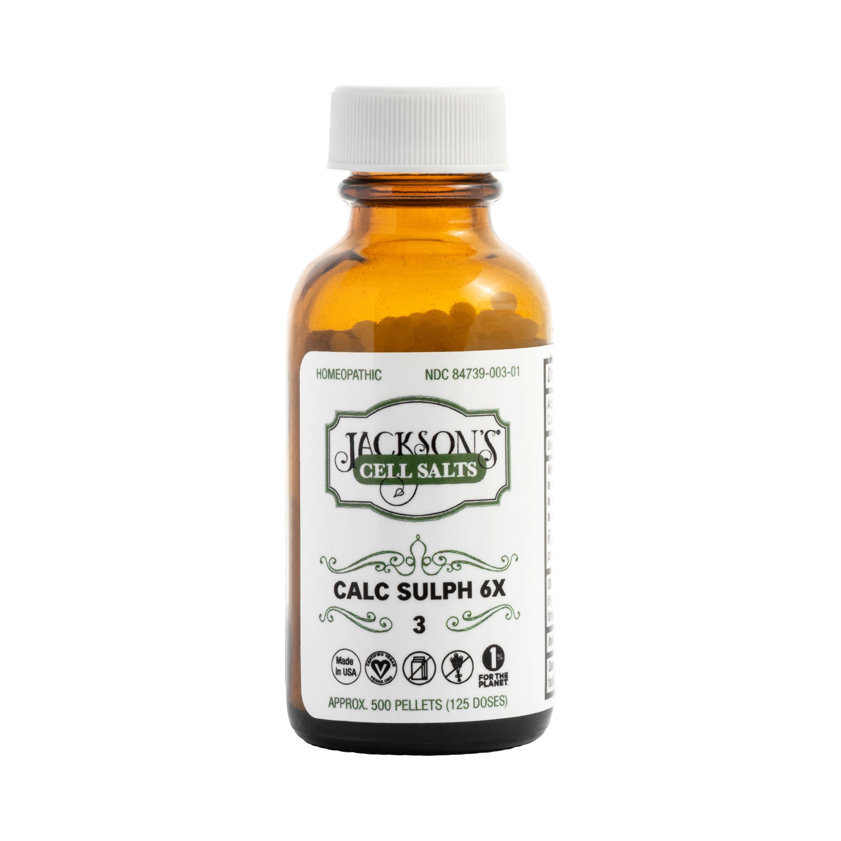 #3 Calc Sulph 6X (Calcium sulfate) - Certified Vegan, Lactose-Free Cell Salt