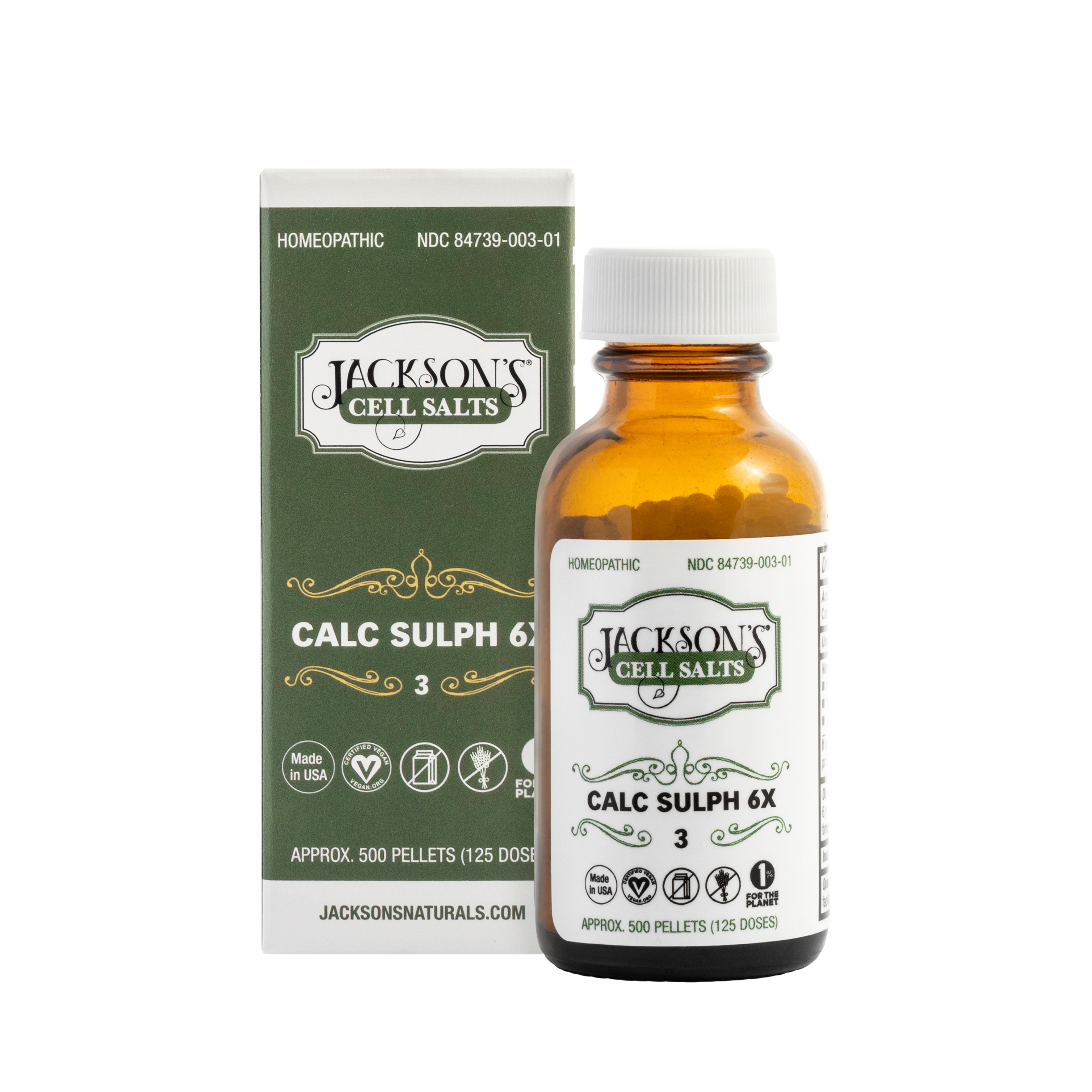 #3 Calc Sulph 6X (Calcium sulfate) - Certified Vegan, Lactose-Free Cell Salt