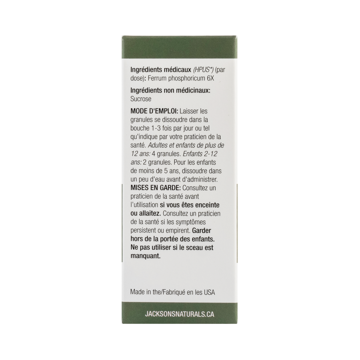 #4 Ferr phos 6X (Ferrum phosphate) - Sel de cellules Schuessler (tissus) certifié végétalien et sans lactose
