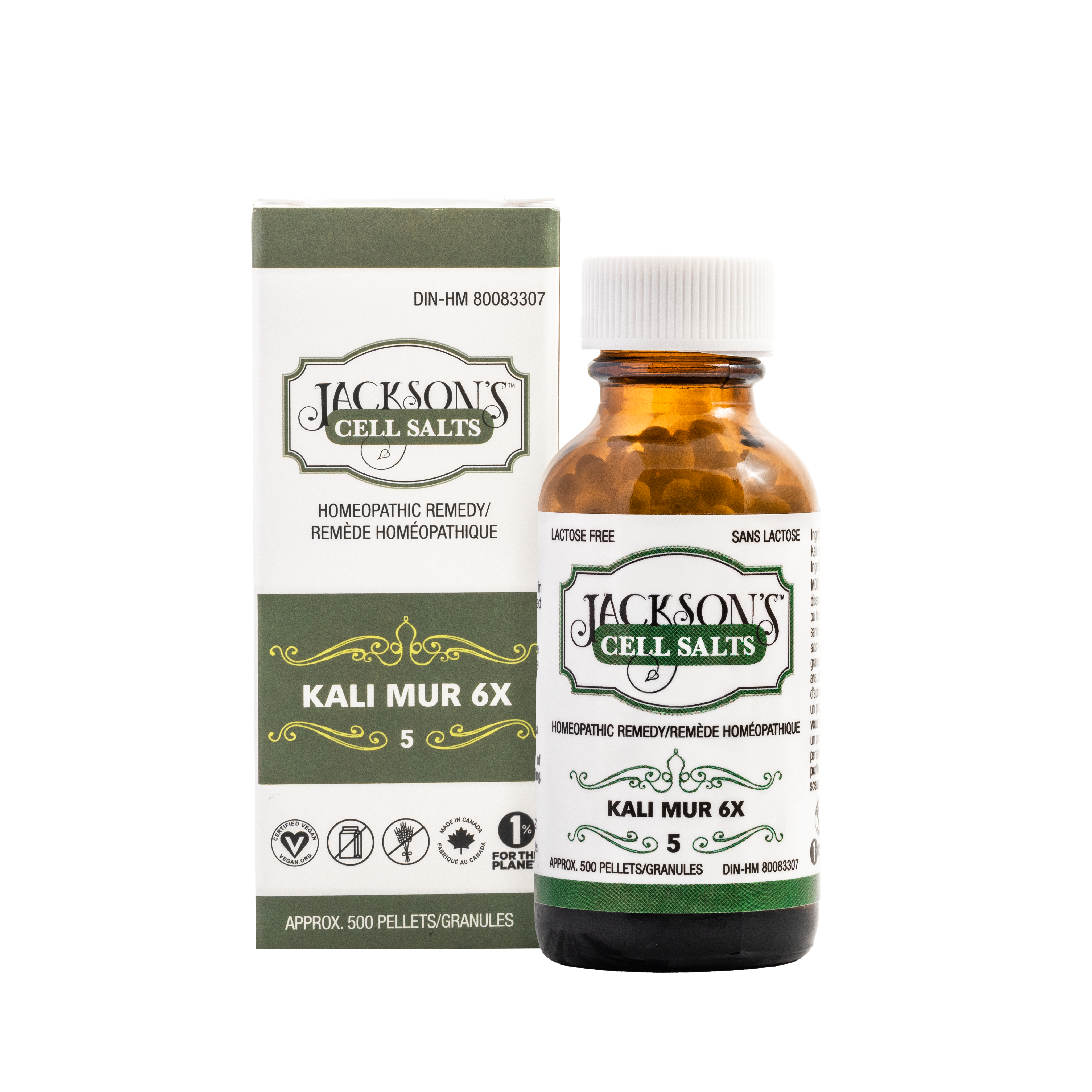 #5 Kali mur 6X (Potassium chloride) - The First Certified Vegan, Lactose-Free Schuessler Cell (Tissue) Salt