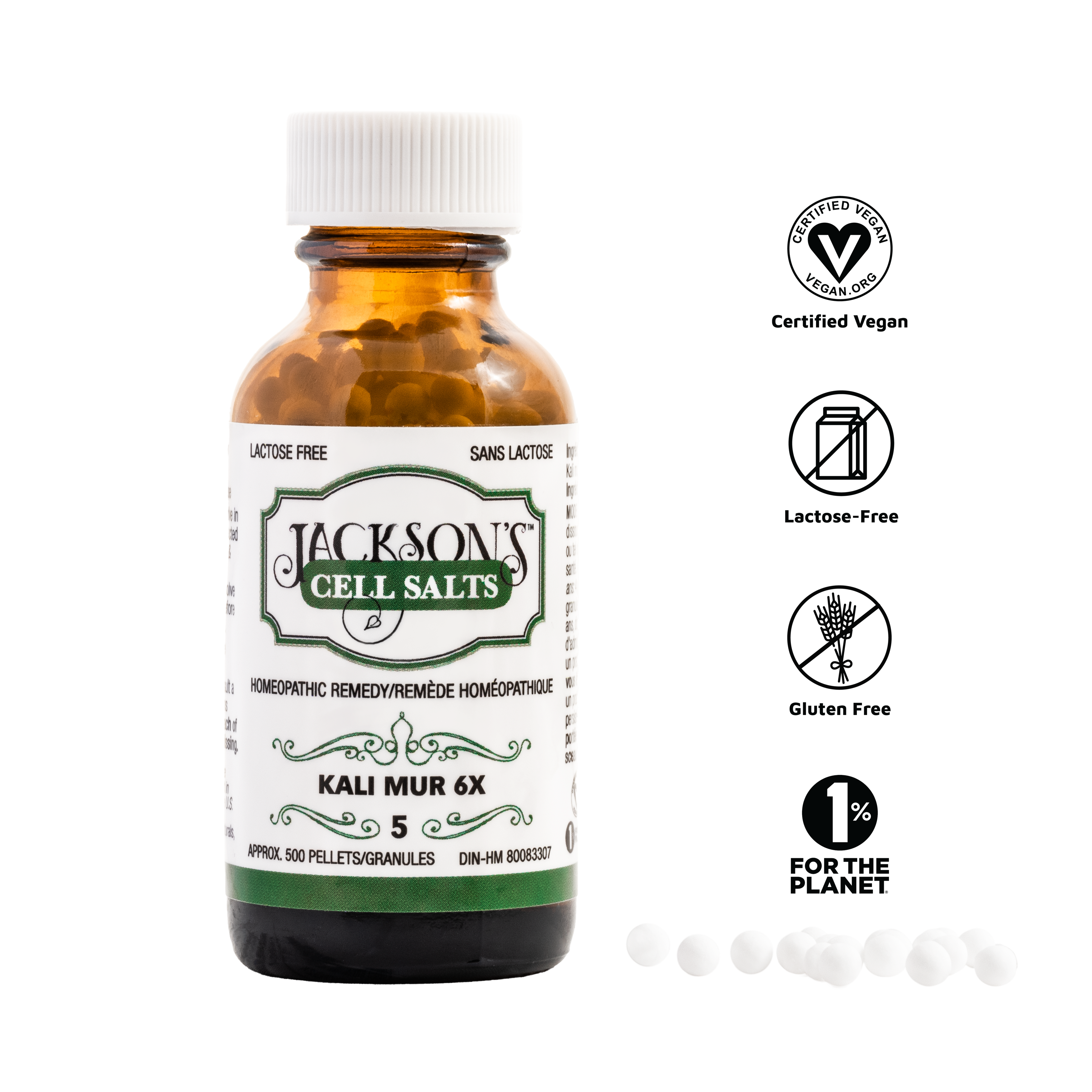 #5 Kali mur 6X (Potassium chloride) - Certified Vegan, Lactose-Free Cell Salt