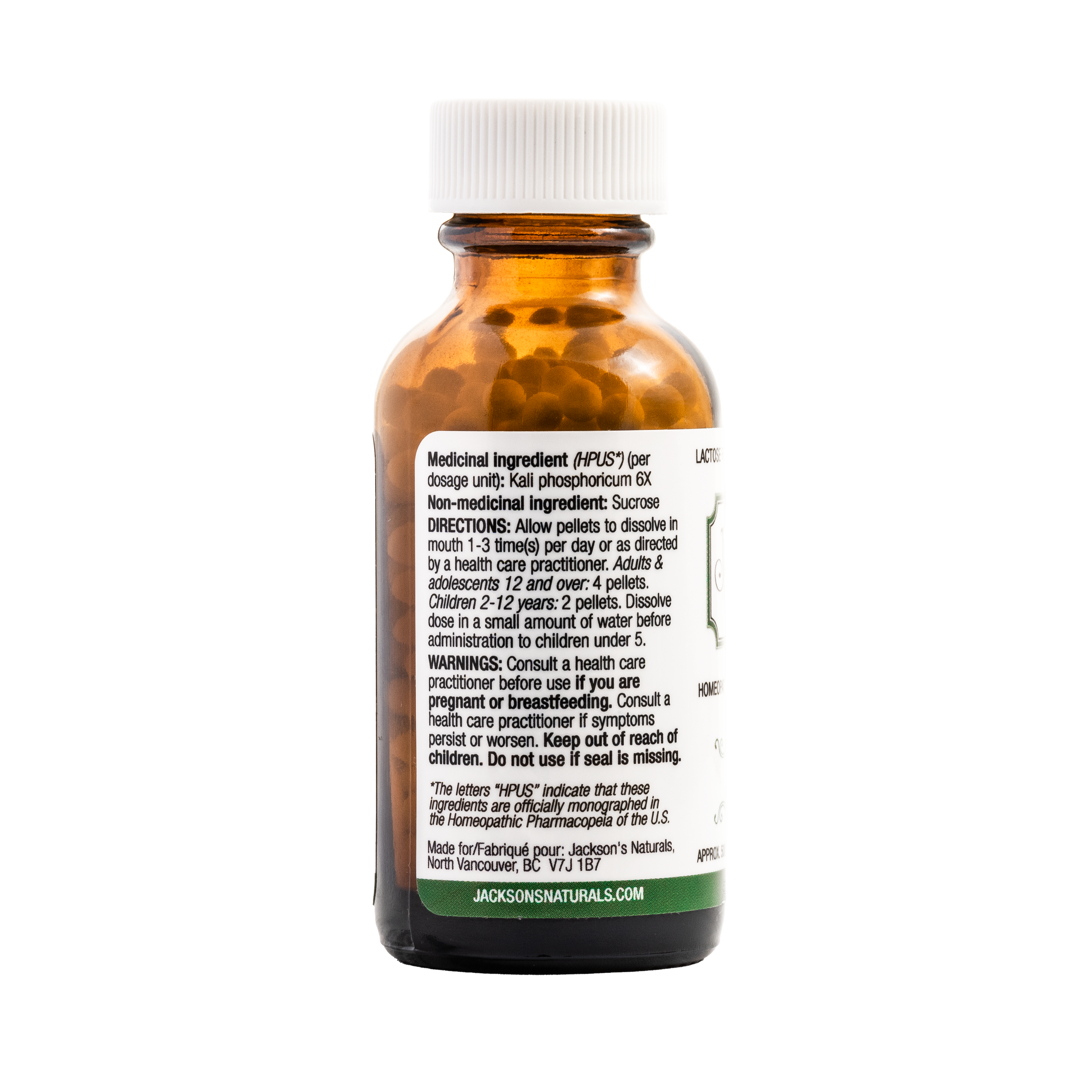 #6 Kali phos 6X (Potassium phosphate) - Certified Vegan, Lactose-Free Cell Salt