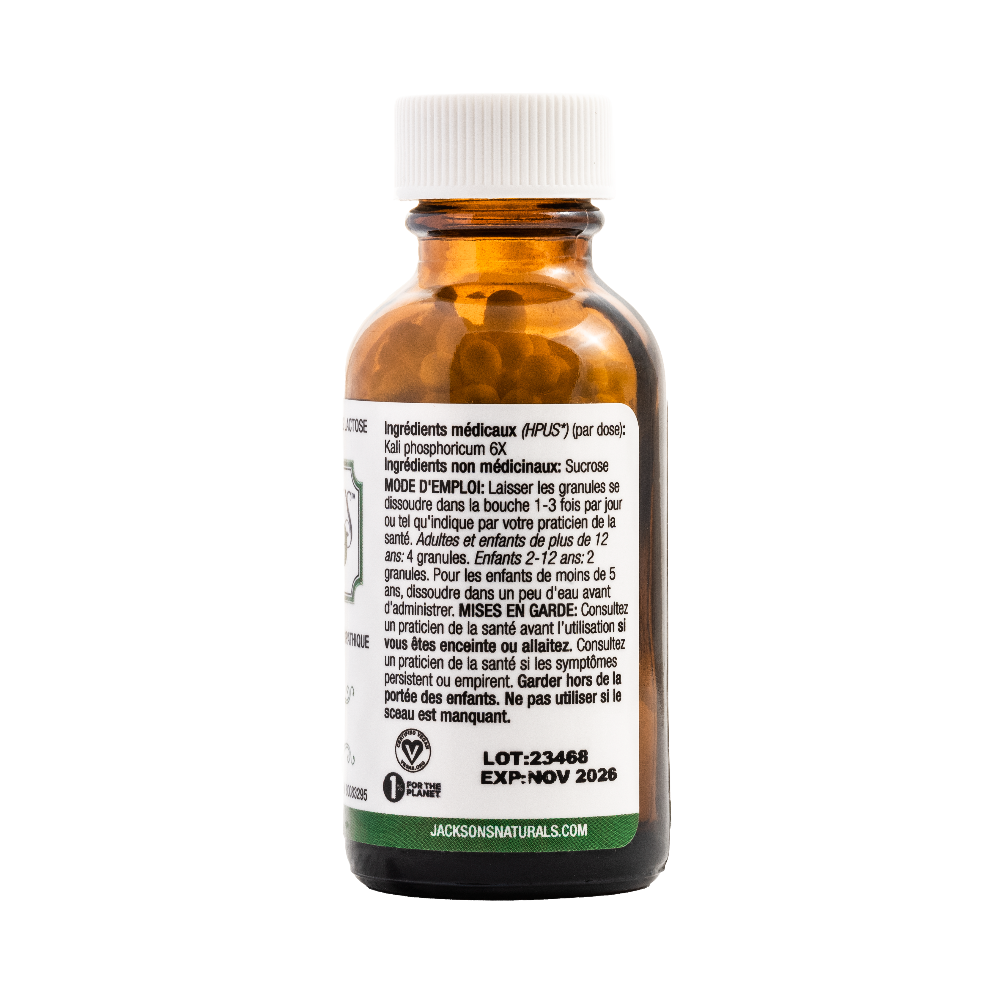 #6 Kali phos 6X (Potassium phosphate) - Certified Vegan, Lactose-Free Cell Salt