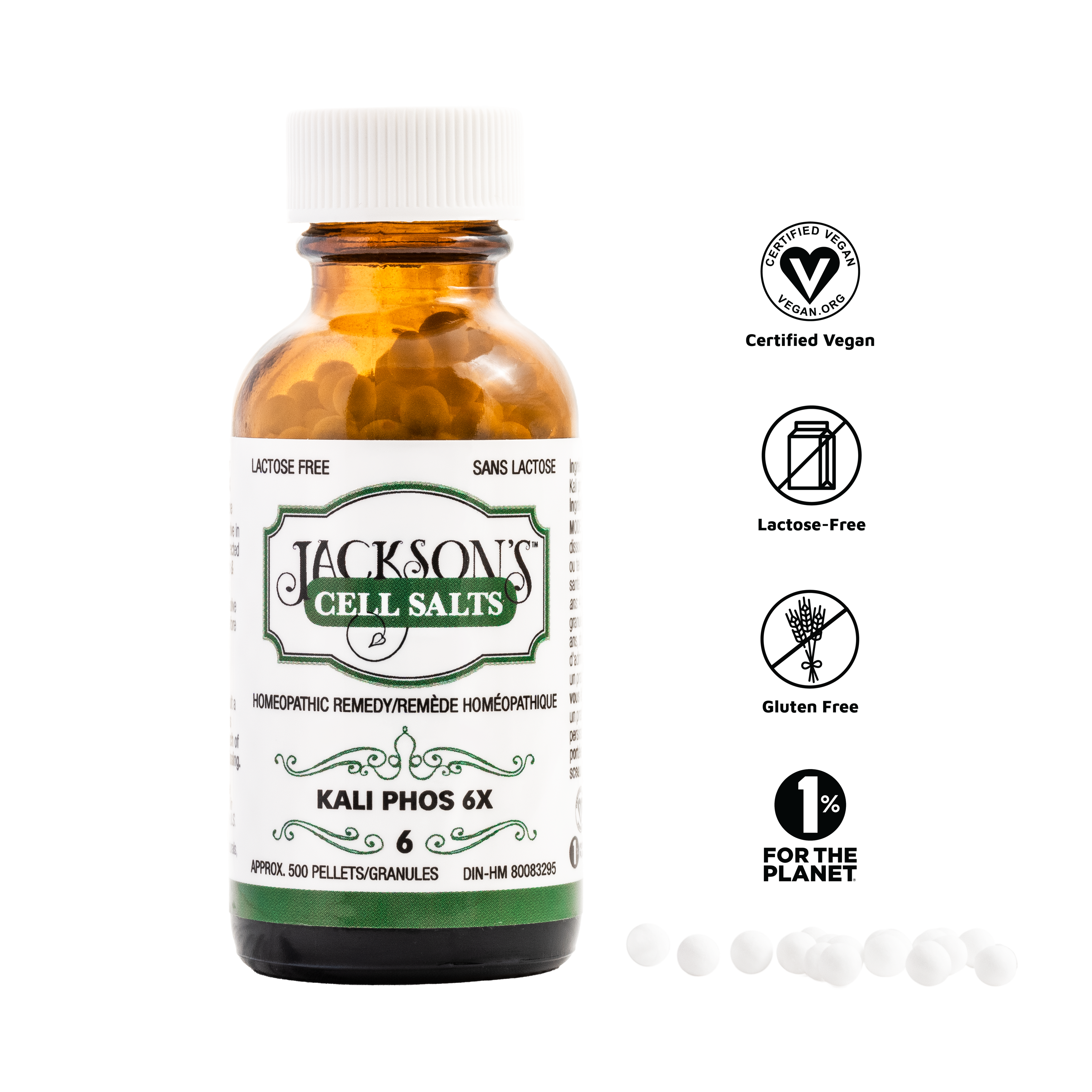 #6 Kali phos 6X (Potassium phosphate) - Certified Vegan, Lactose-Free Cell Salt