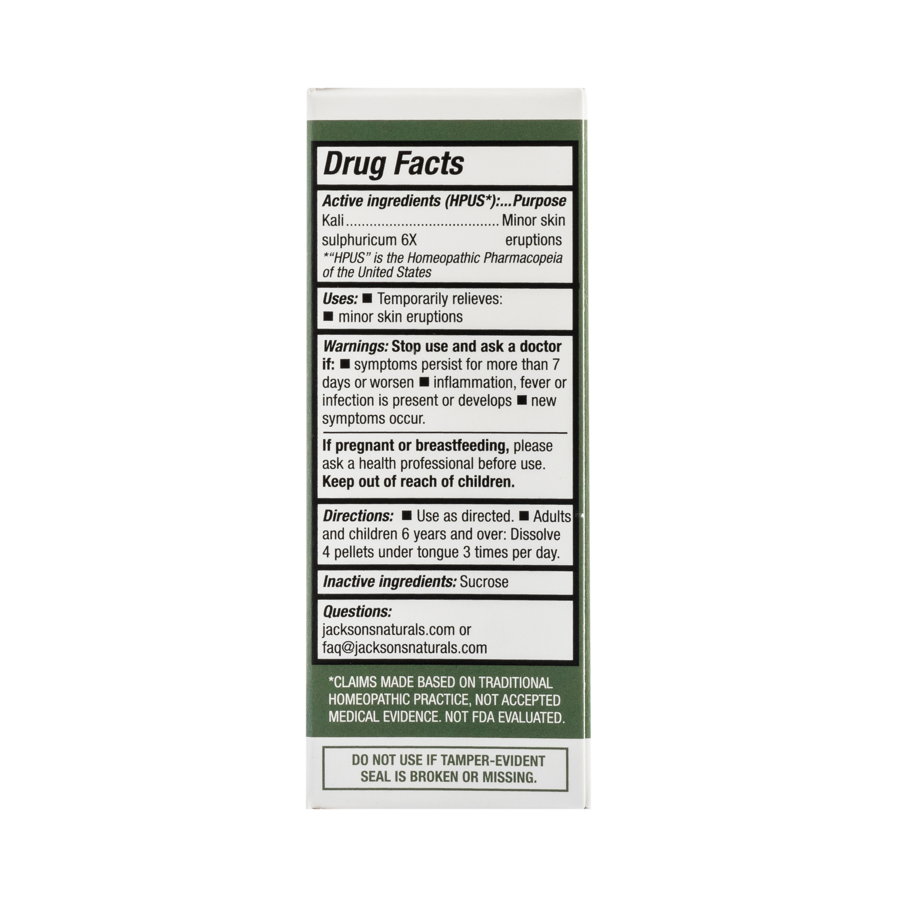 #7 Kali Sulph 6X (Potassium sulfate) - Certified Vegan, Lactose-Free Cell Salt