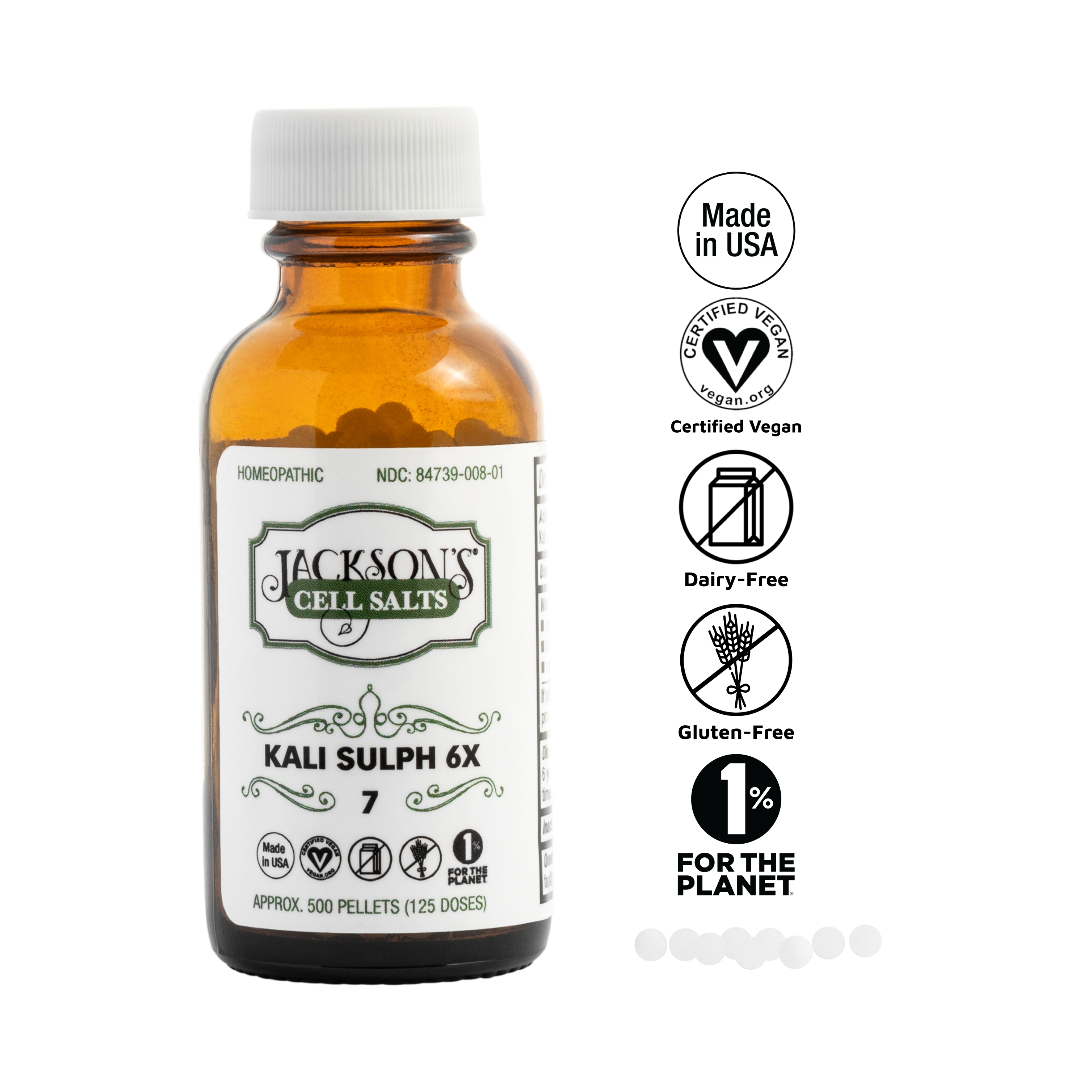 #7 Kali sulph 6X (sulfate de potassium) - Sel de cellules de Schuessler (tissus) certifié végétalien et sans lactose