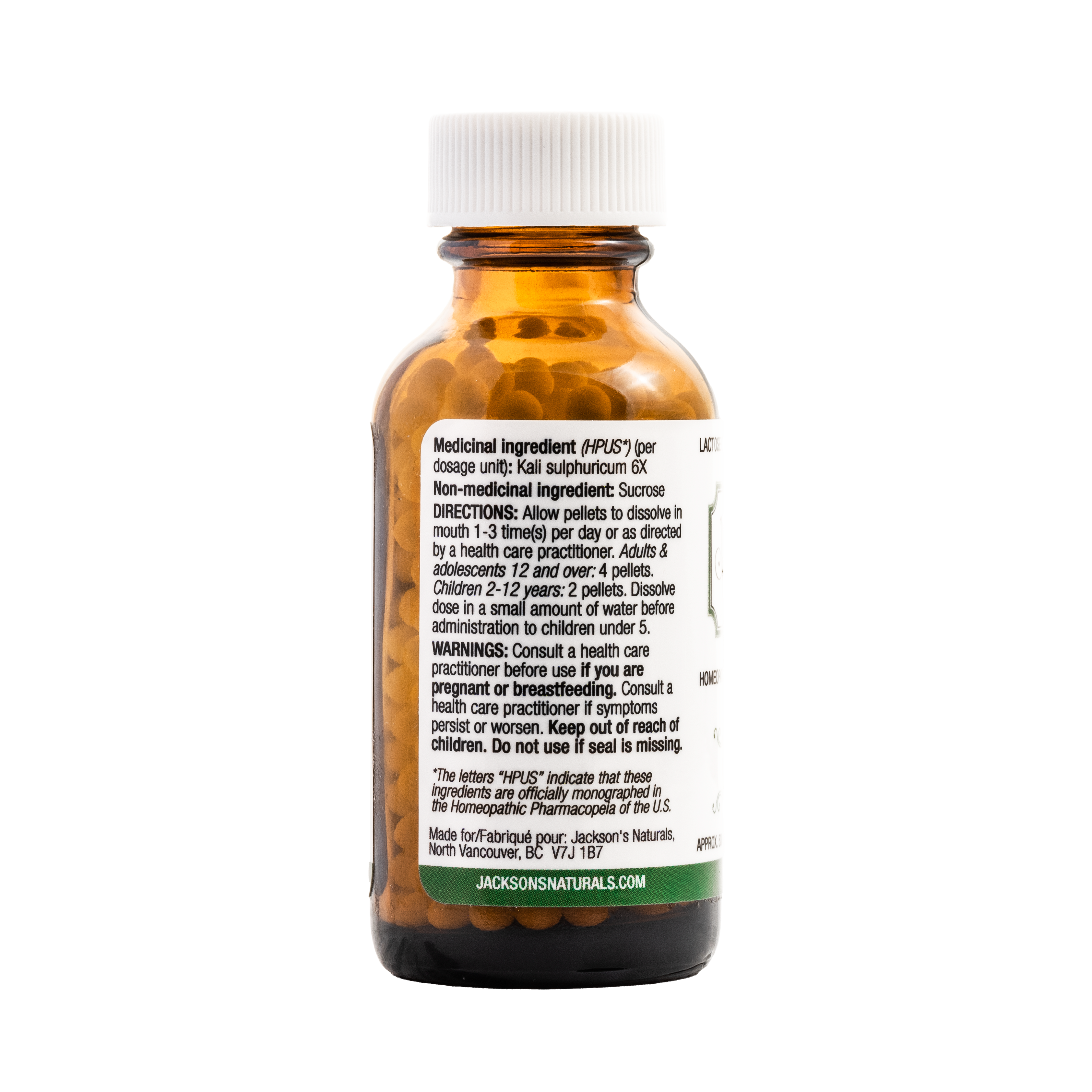 #7 Kali sulph 6X (Potassium sulfate) - Certified Vegan, Lactose-Free Cell Salt