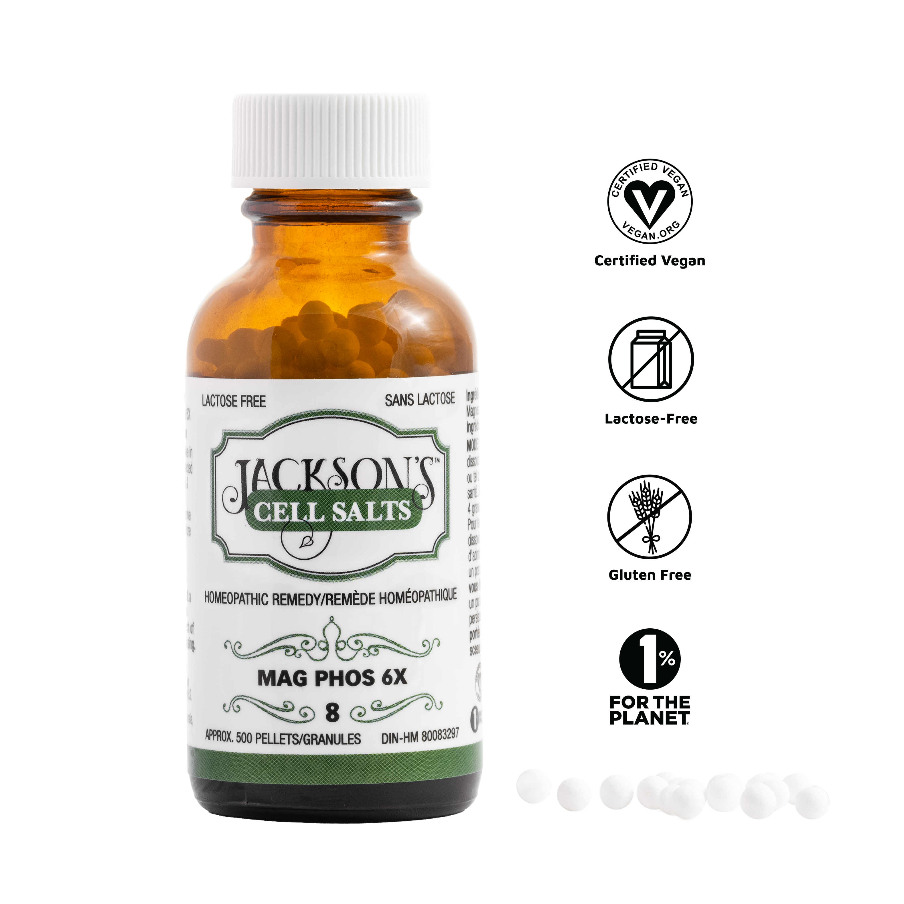 #8 Mag phos 6X (Magnesium phosphate) - Certified Vegan, Lactose-Free Cell Salt