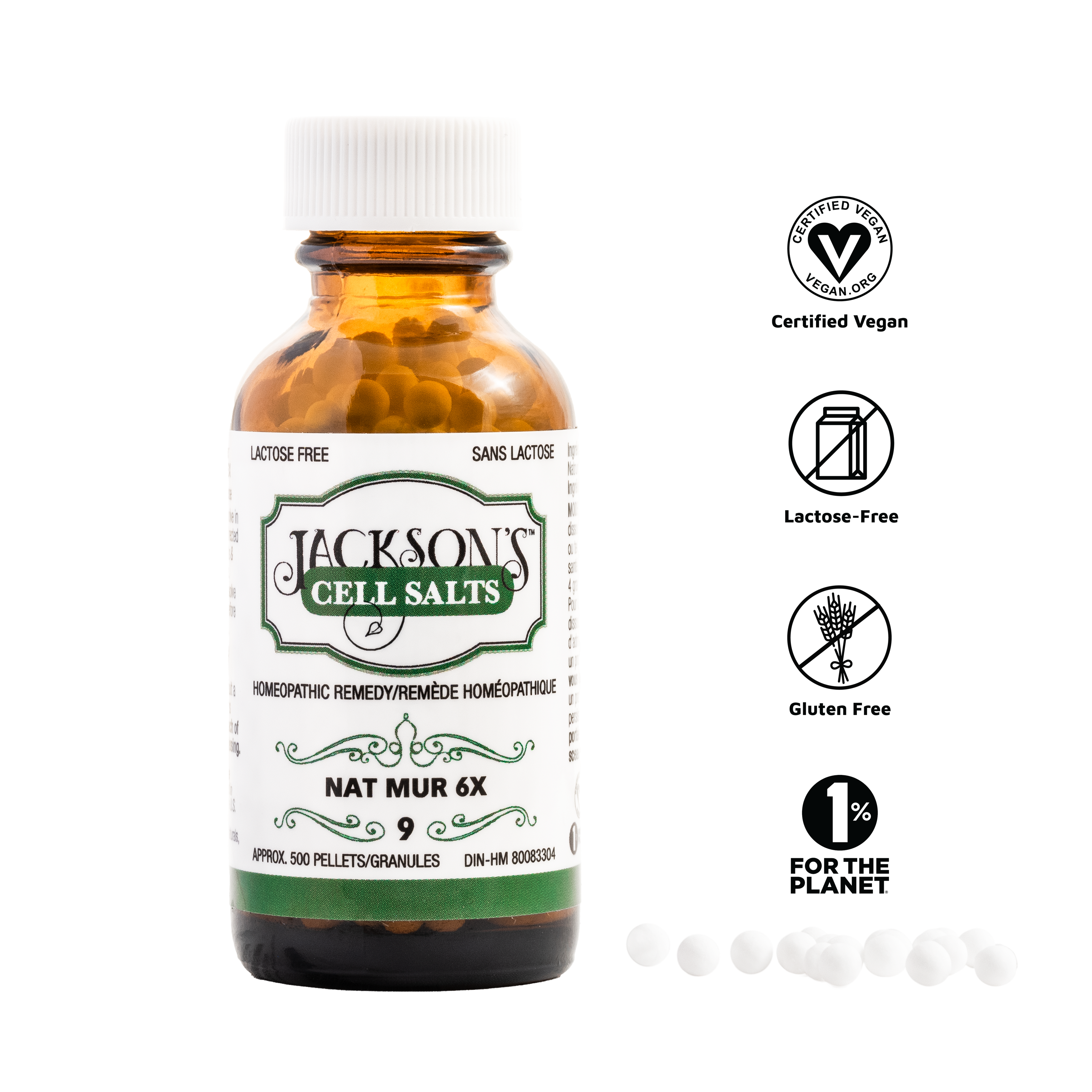 #9 Nat mur 6X (Sodium chloride) - Certified Vegan, Lactose-Free Cell Salt