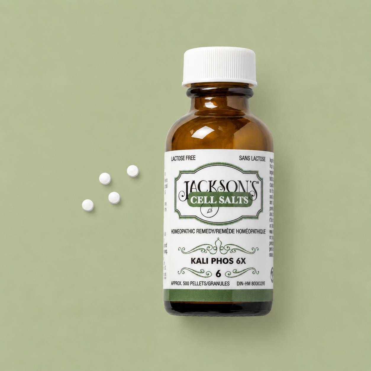 #6 Kali Phos 6X - Certified Vegan, Lactose-Free Schuessler Cell Salt (Potassium phosphate)