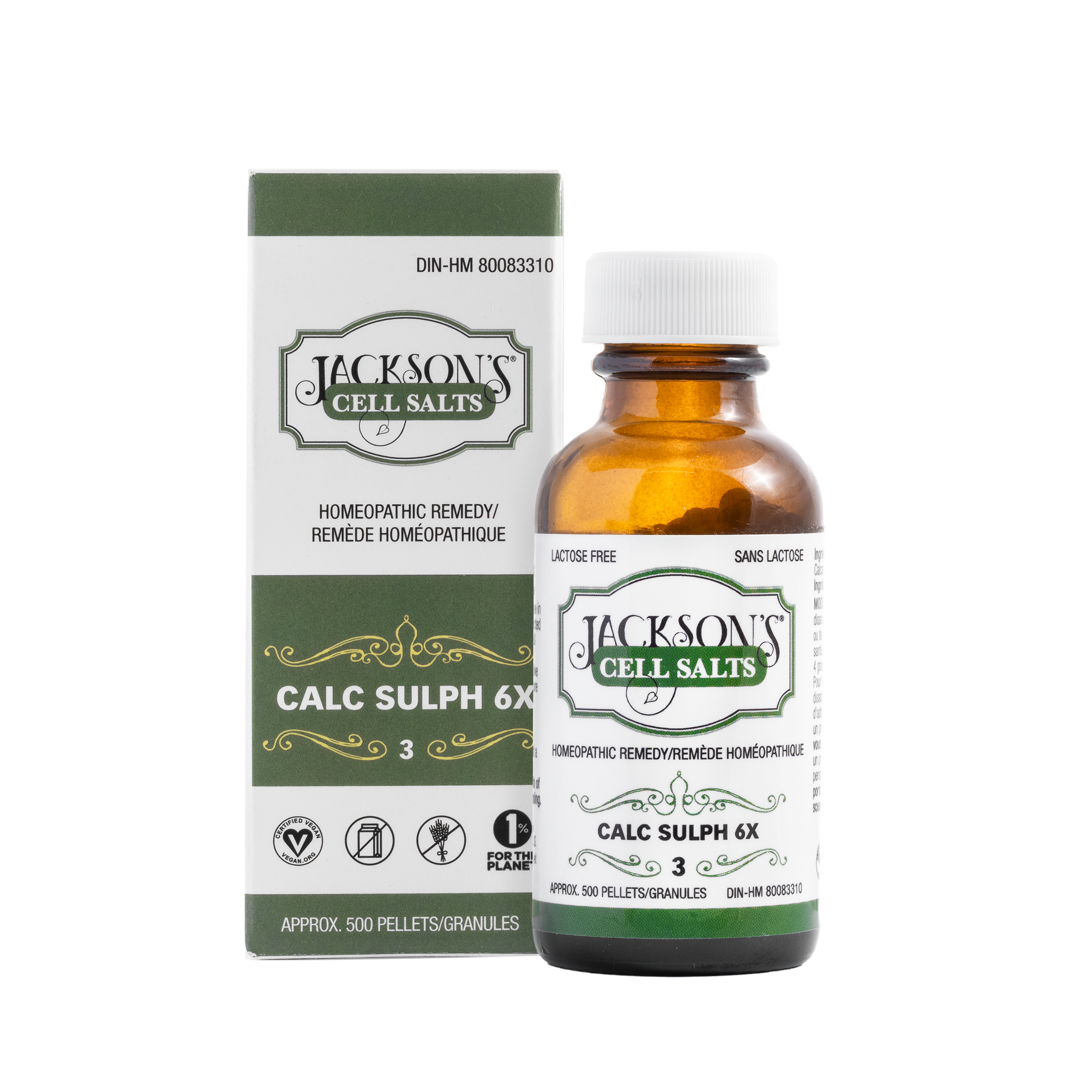 #3 Calc sulph 6X (sulfate de calcium) - Sel de cellules Schuessler (tissus) certifié végétalien et sans lactose