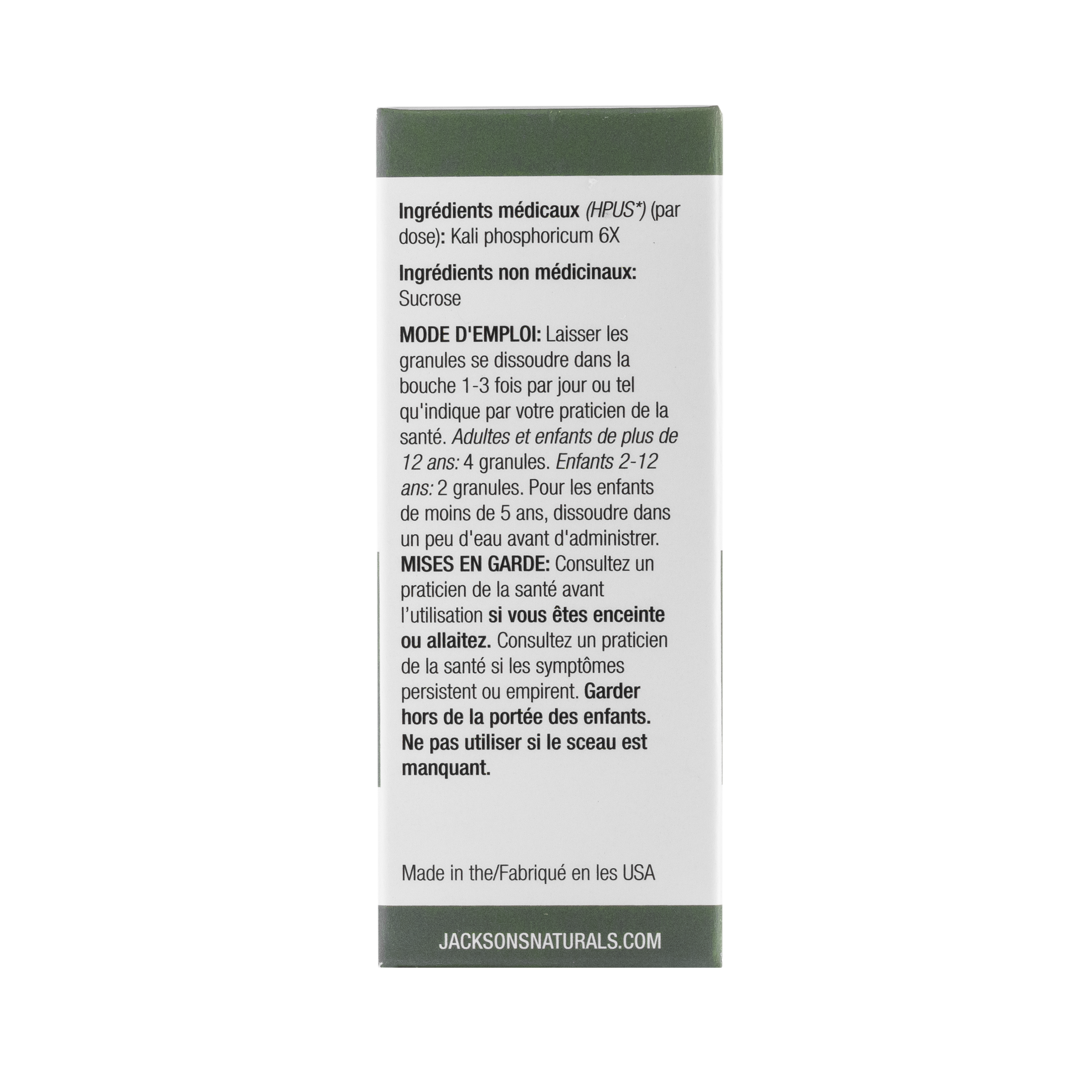 #6 Kali phos 6X (Potassium phosphate) - Certified Vegan, Lactose-Free Cell Salt