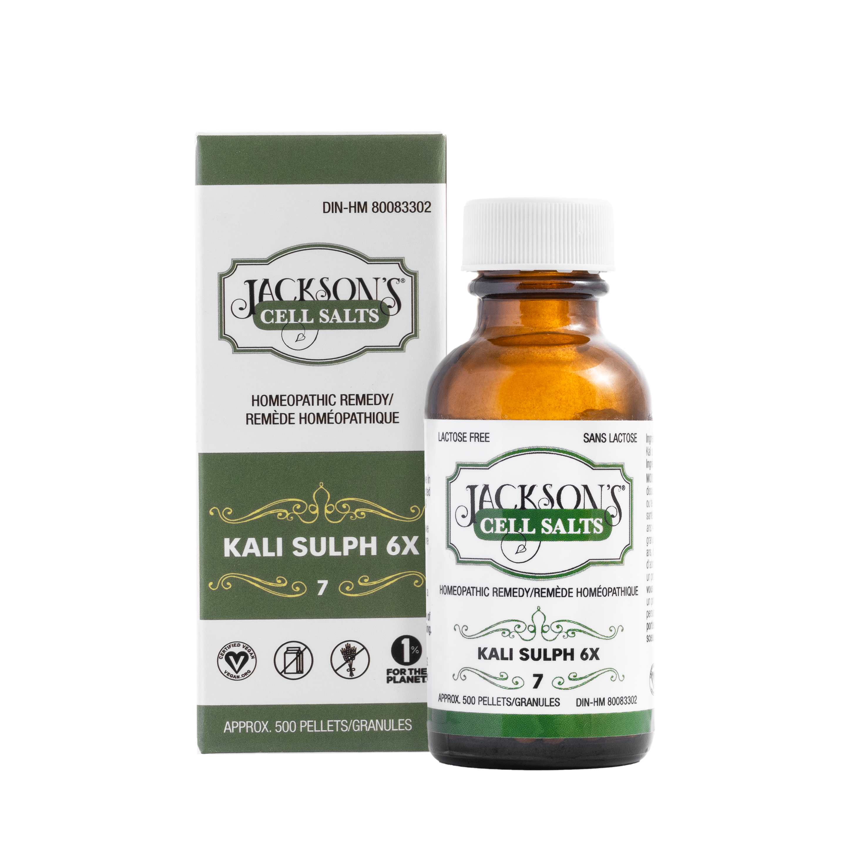 #7 Kali Sulph 6X - Certified Vegan, Lactose-Free Schuessler Cell Salt (Potassium sulfate)