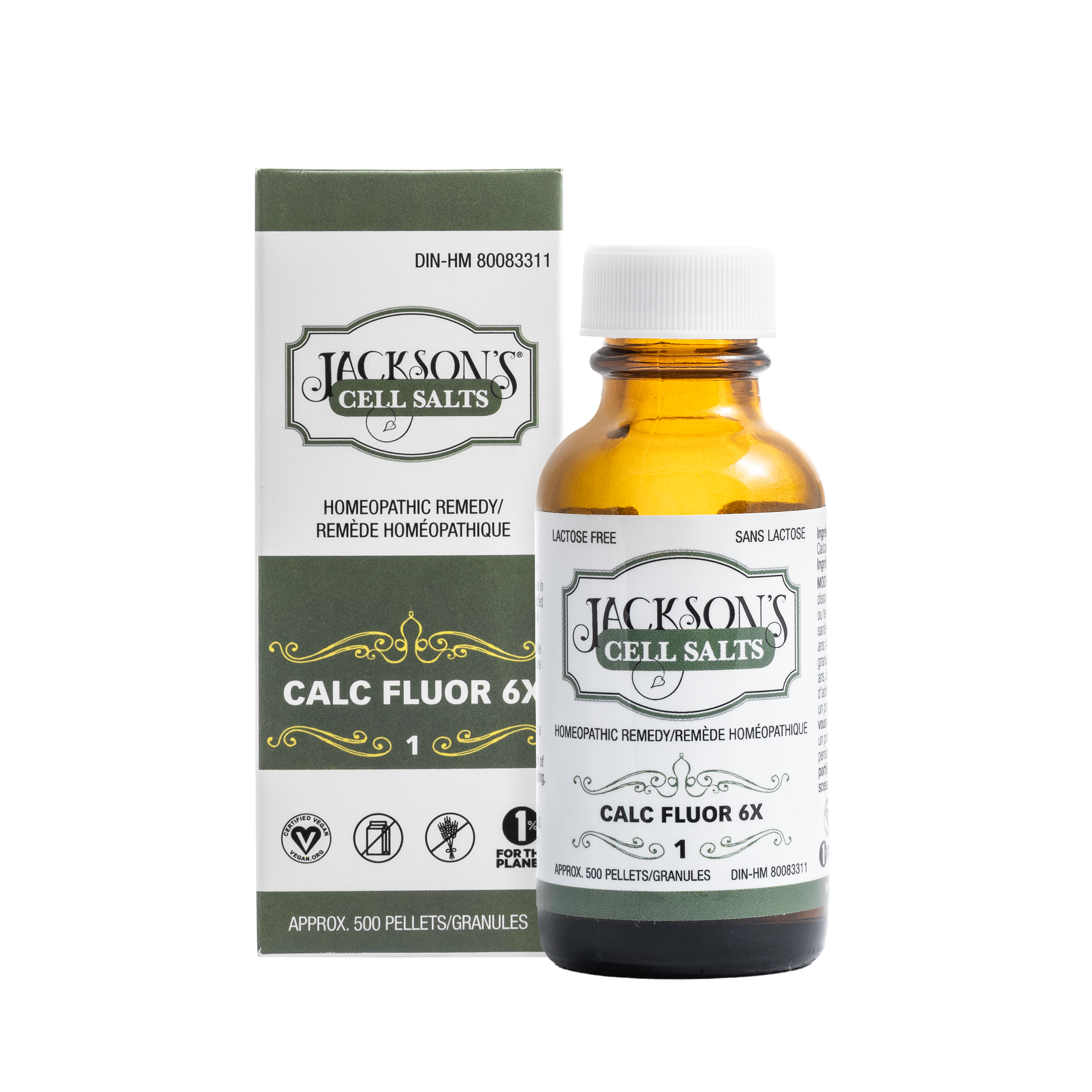 #1 Calc Fluor 6X - Certified Vegan, Lactose-Free Schuessler Cell Salt (Calcium fluoride)