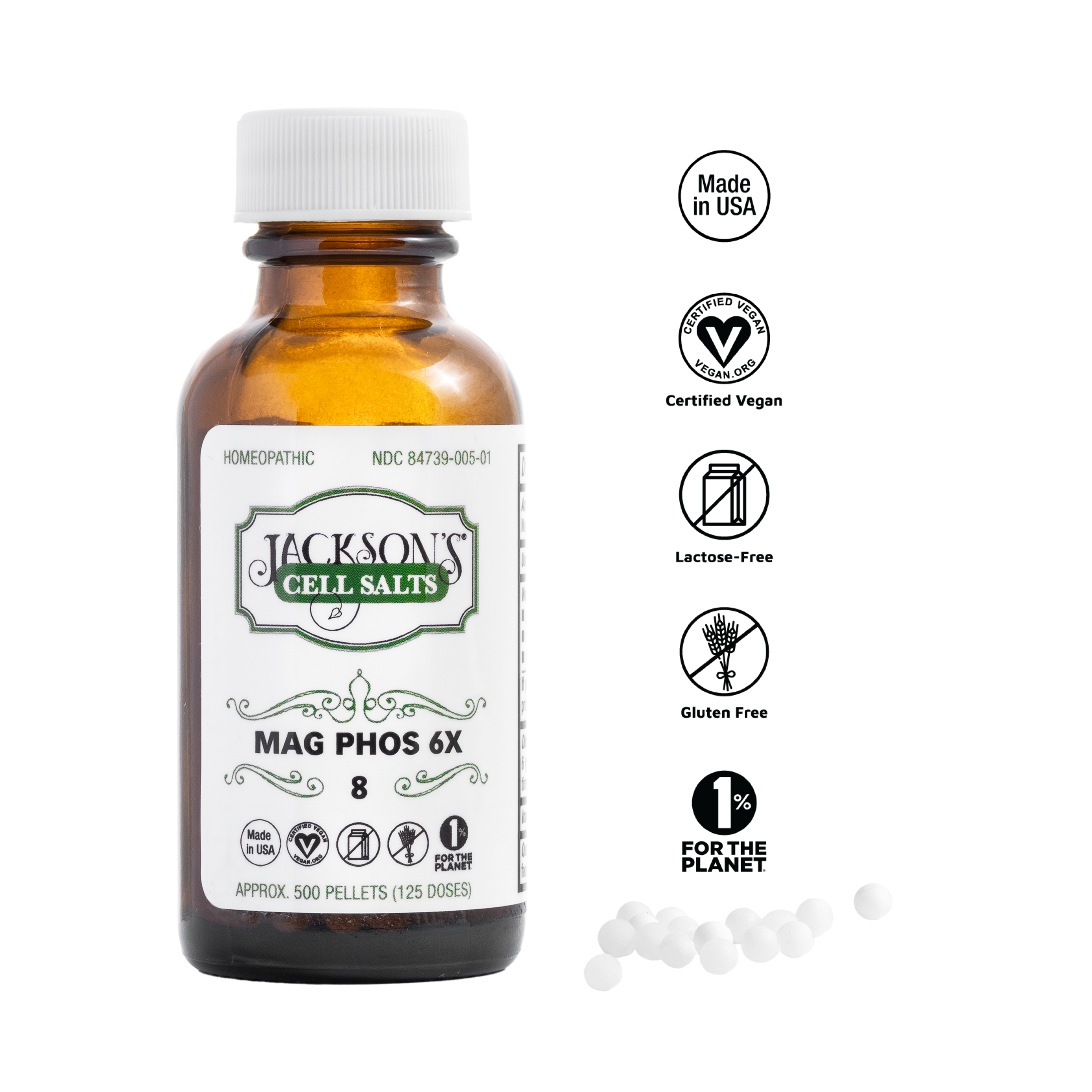 #8 Mag Phos 6X (Magnesium phosphate) - Certified Vegan, Lactose-Free Cell Salt