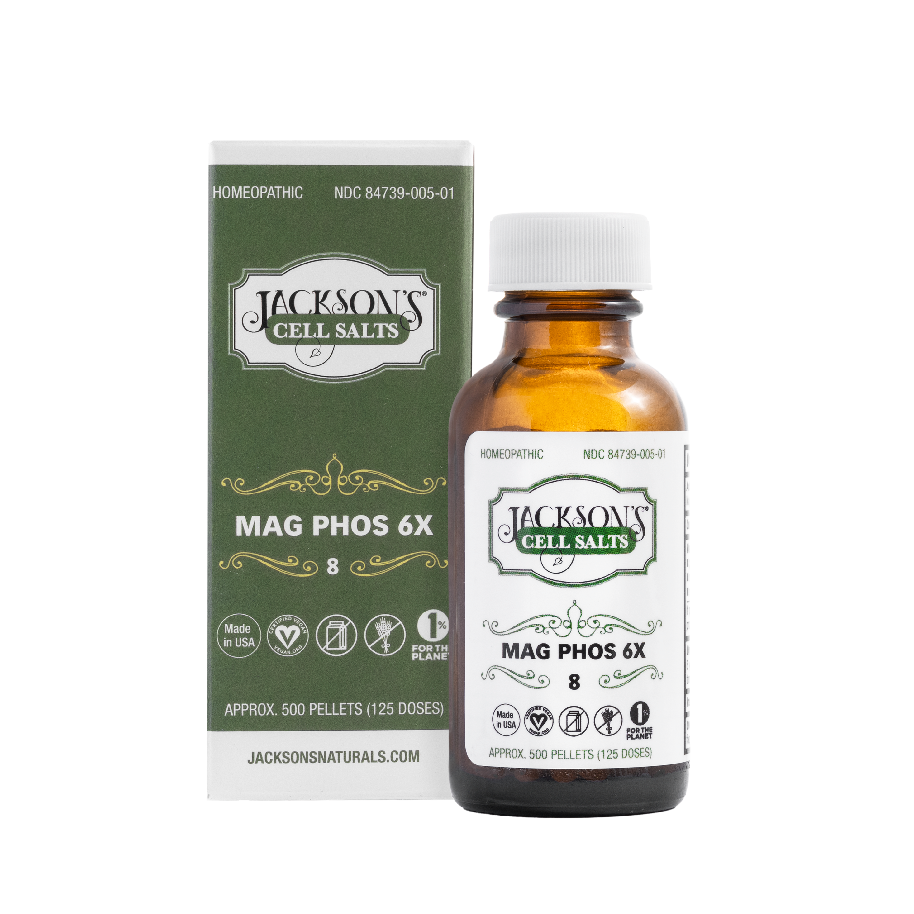 #8 Mag Phos 6X (Magnesium phosphate) - Certified Vegan, Lactose-Free Cell Salt