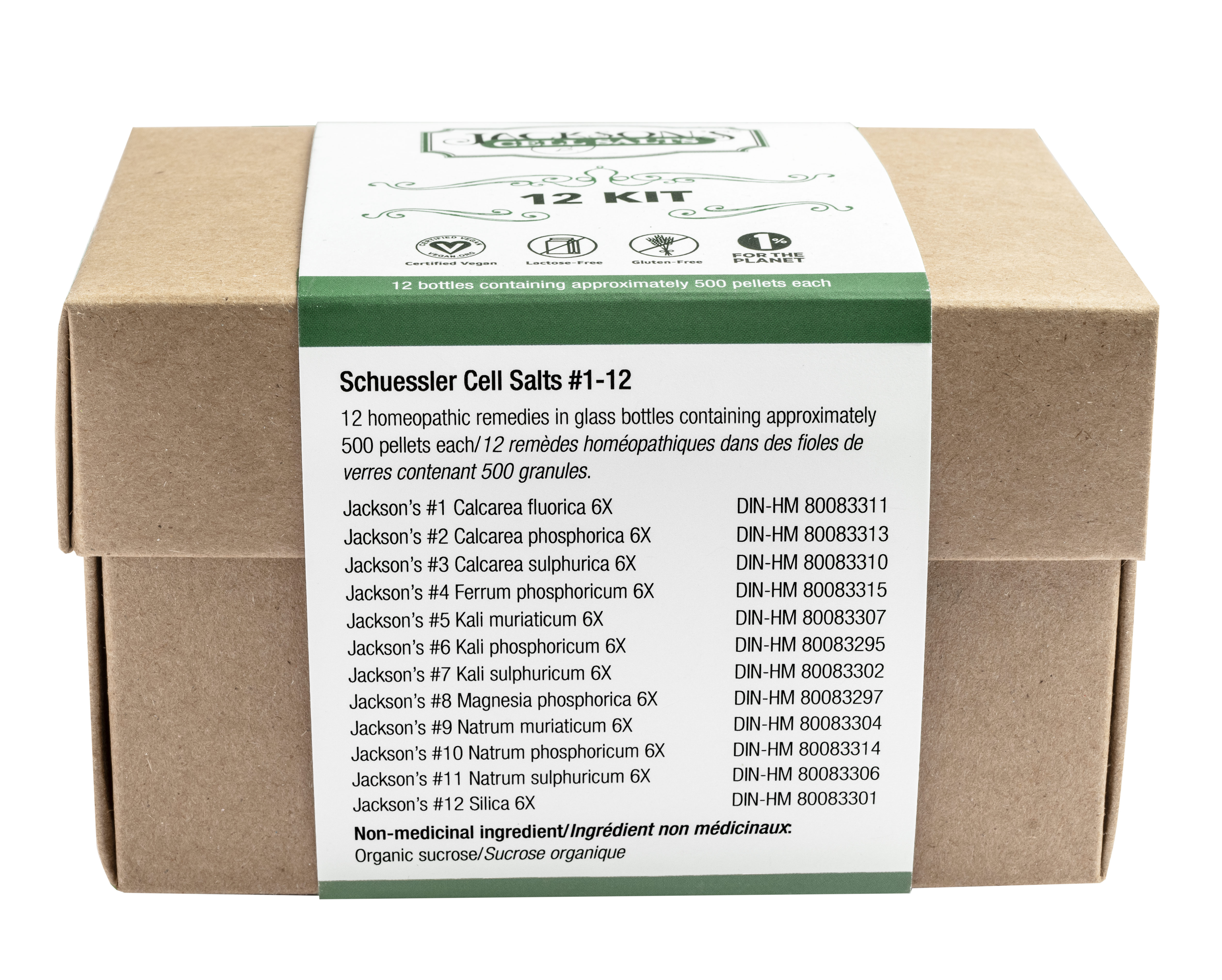 *Re-Stock Delayed* 12 Cell Salt Kit - Certified Vegan, Lactose-Free Schuessler Cell Salts in 6X potency