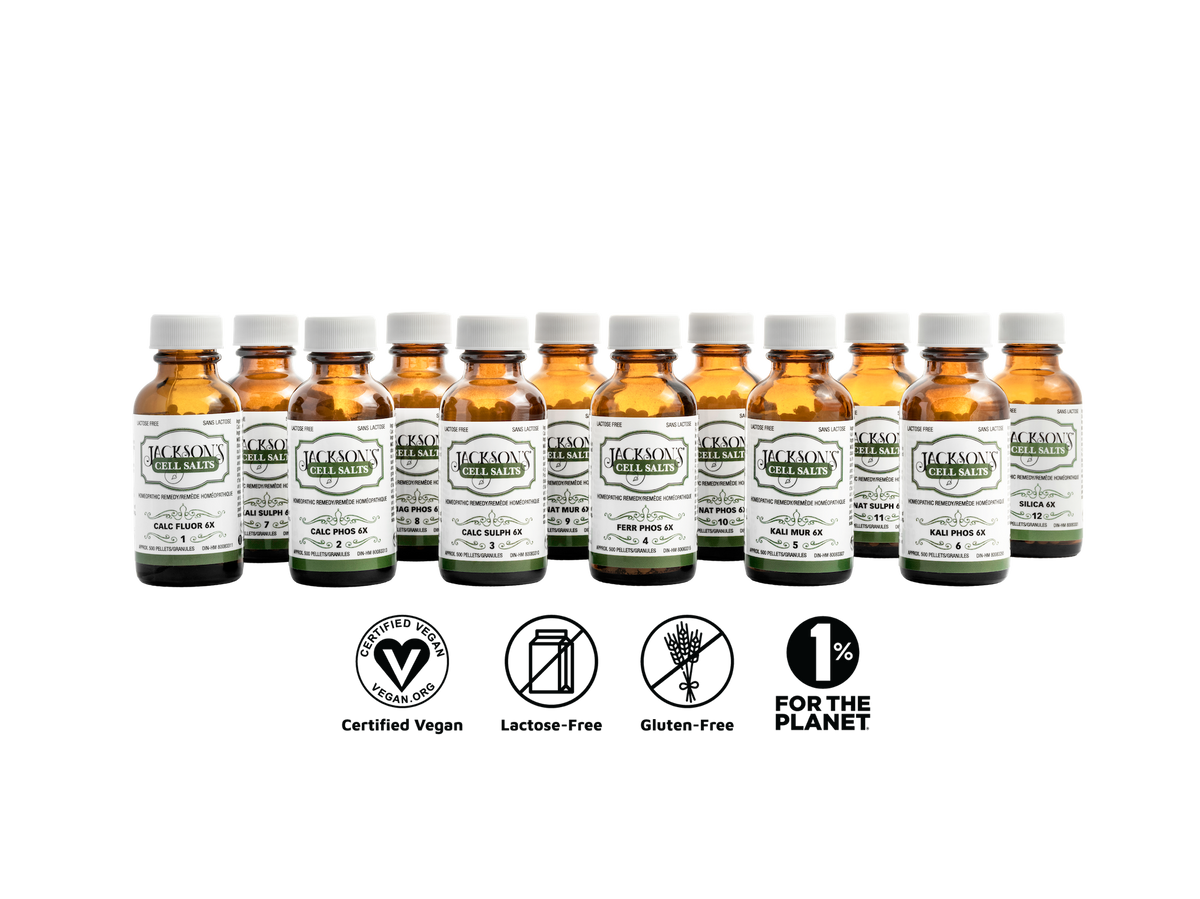 Kit de 12 sels cellulaires - Sels de Schuessler certifiés végétaliens, sans lactose et puissance 6X