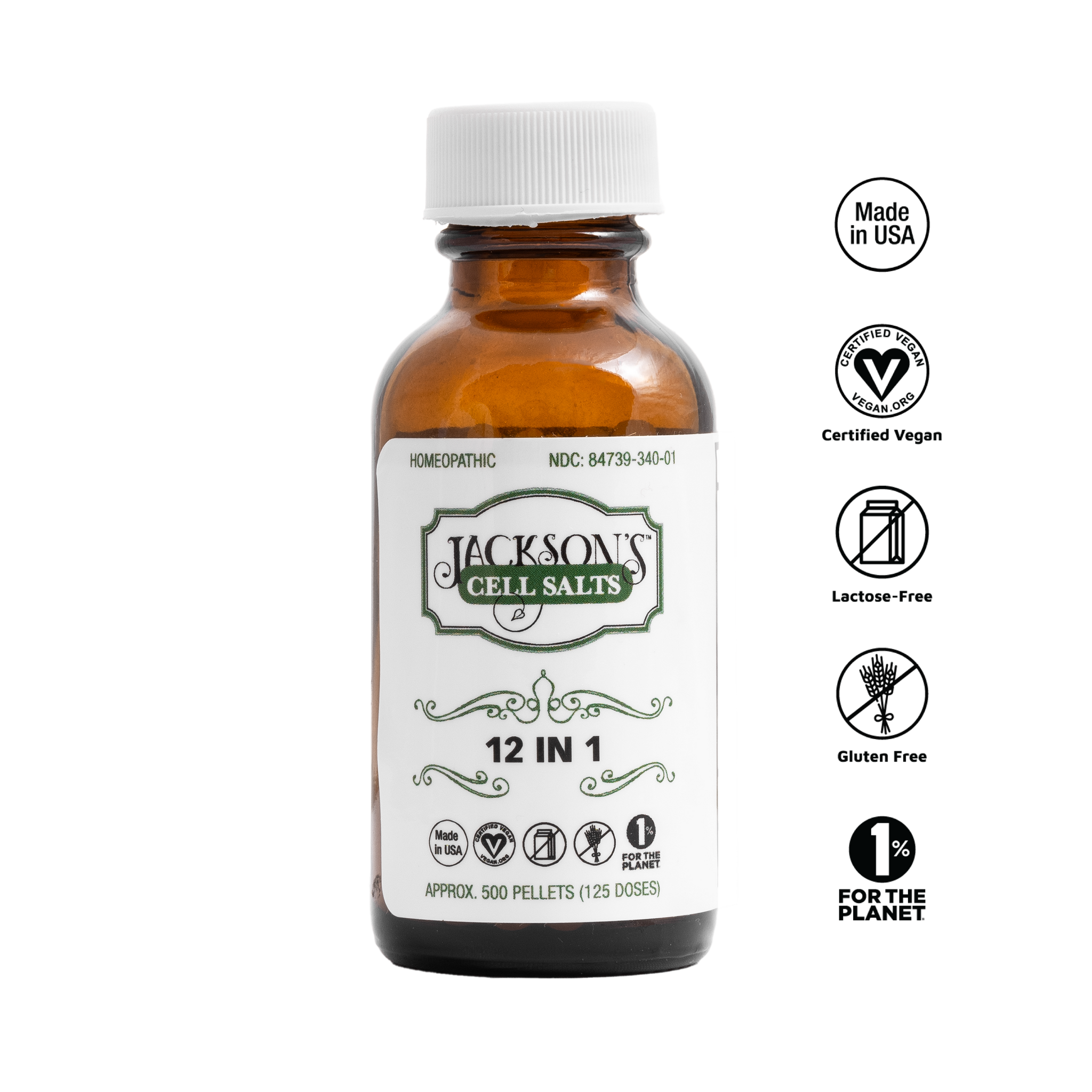 12 in 1 Cell Salt, Certified Vegan Lactose-Free - Jackson's Naturals