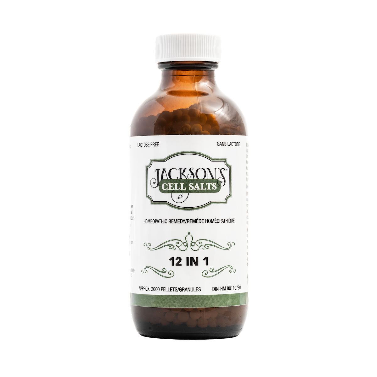 Jackson's 12 in 1 LARGE bottle (2000 pellets) - Certified Vegan, Lactose-Free All 12 Cell Salt Combination
