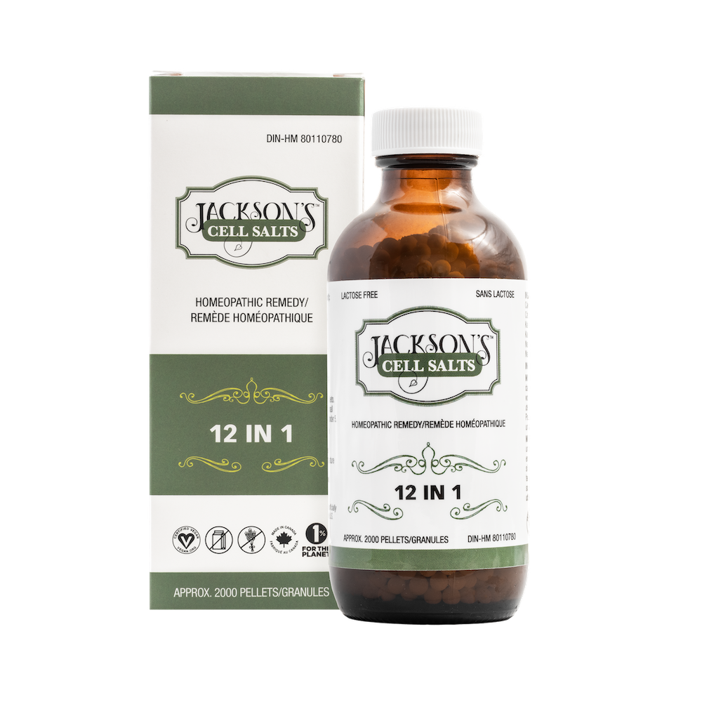 Jackson's 12 in 1 LARGE bottle (2000 pellets) - Certified Vegan, Lactose-Free All 12 Cell Salt Combination