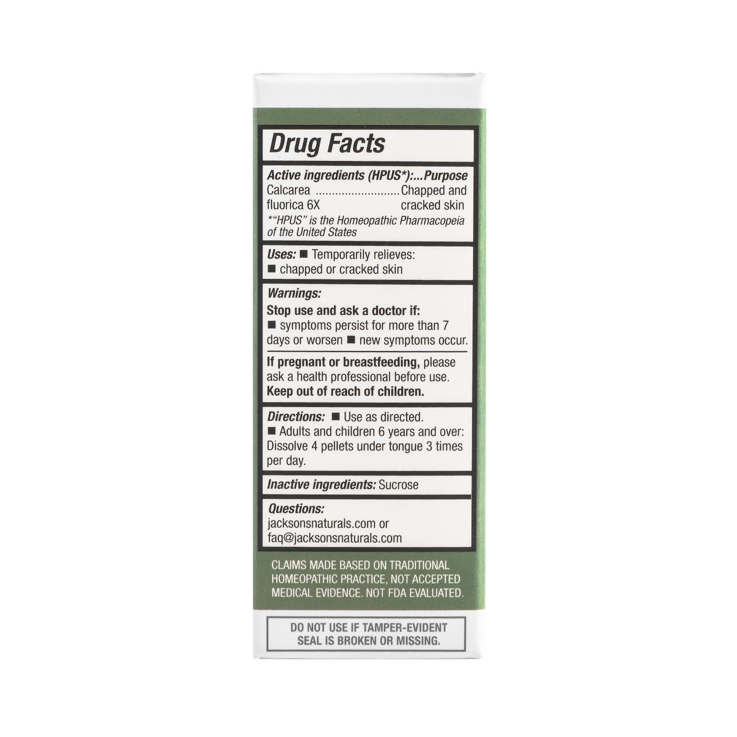 #1 Calc fluor 6X (Calcium fluoride) - Certified Vegan, Lactose-Free Cell Salt