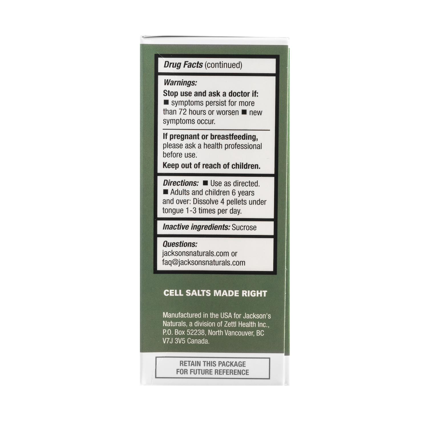 Jackson's 12 in 1 LARGE bottle (2000 pellets) - Certified Vegan, Lactose-Free All 12 Cell Salt Combination