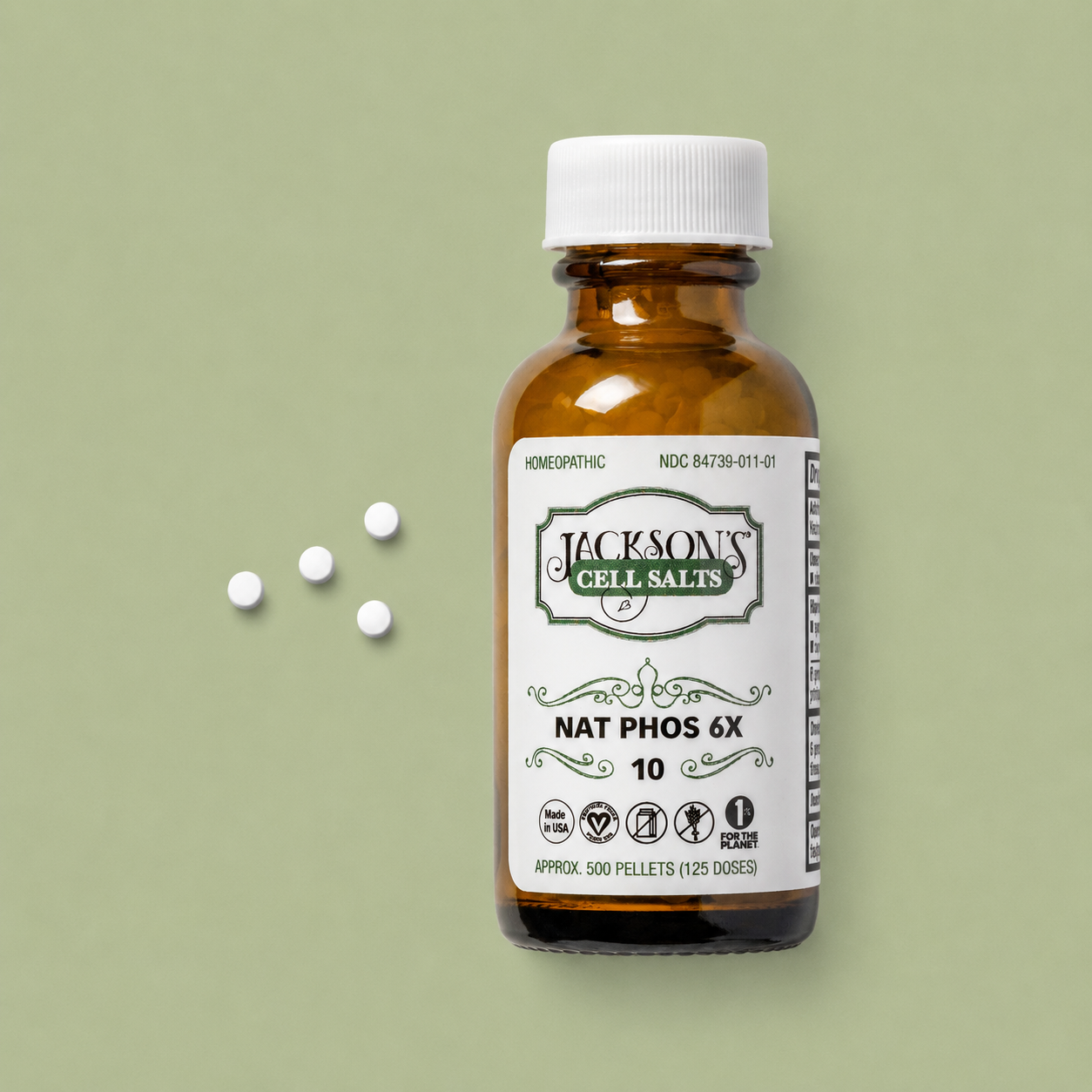 #10 Nat Phos 6X (Sodium phosphate) - Certified Vegan, Lactose-Free Cell Salt