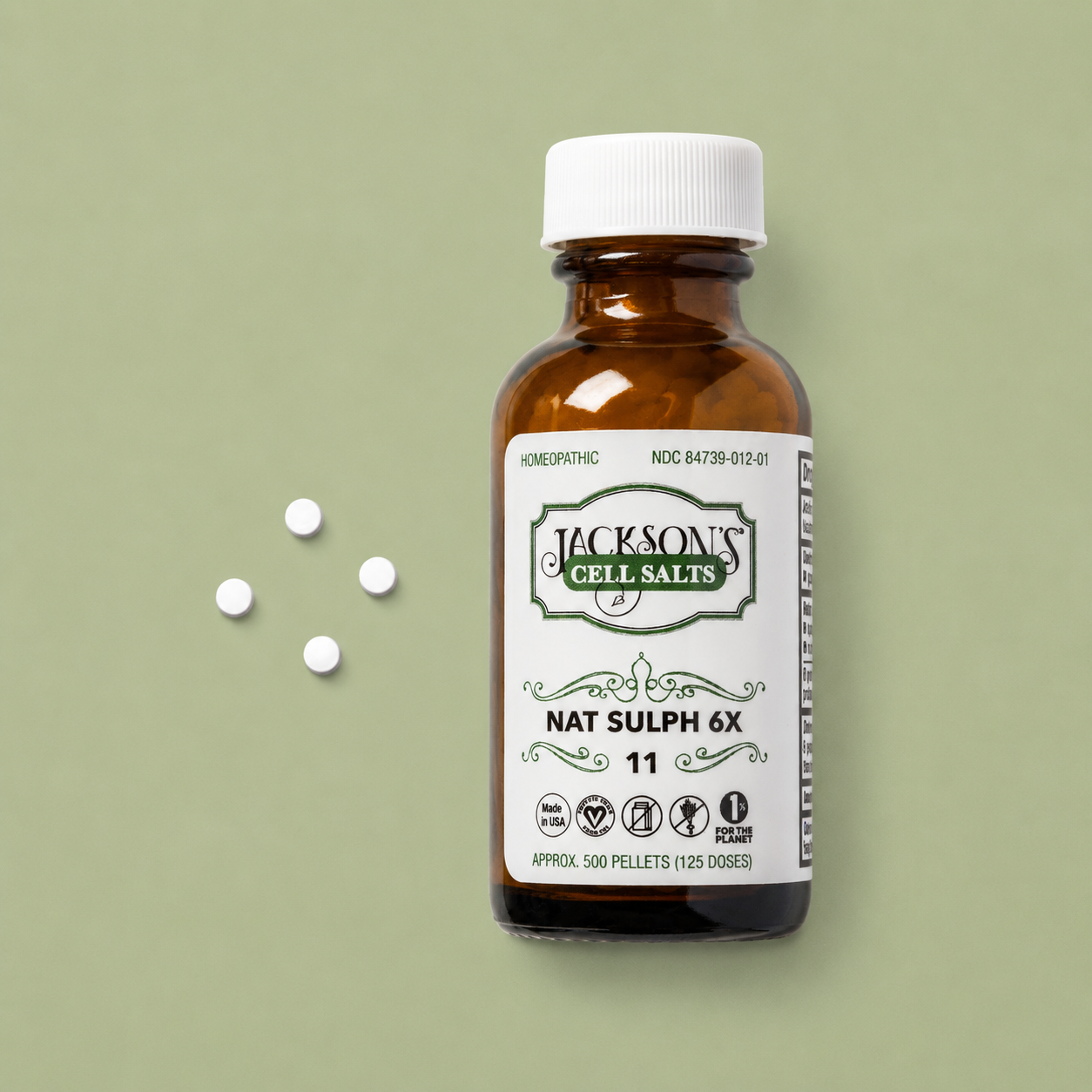 #11 Nat Sulph 6X (Sodium sulfate) - Certified Vegan, Lactose-Free Cell Salt