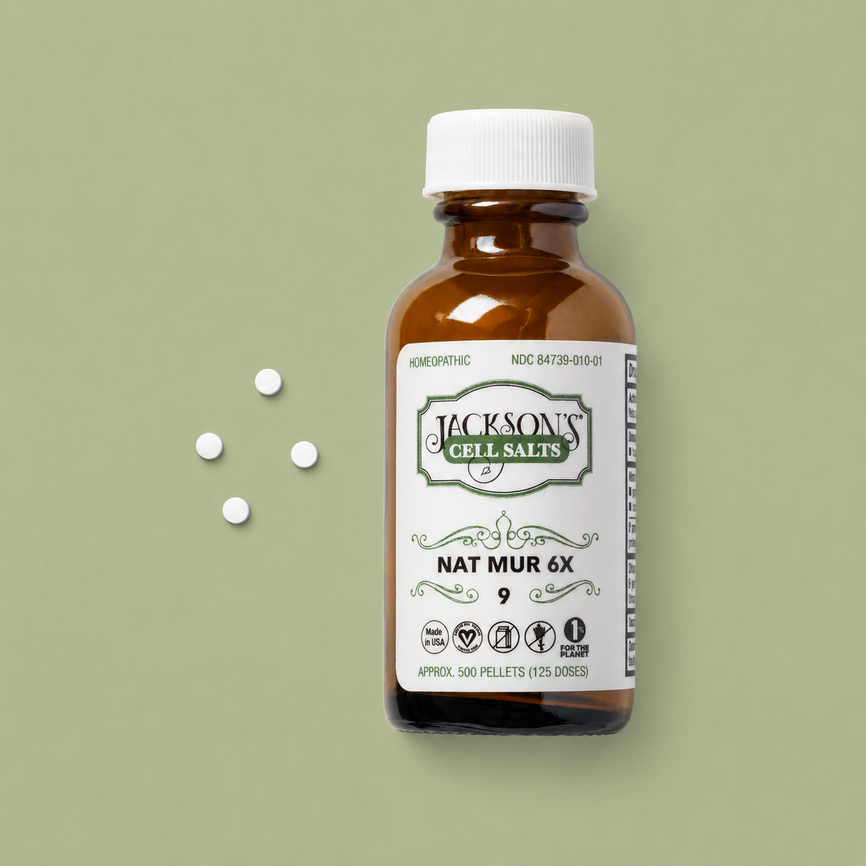 #9 Nat Mur 6X (Sodium chloride) - Certified Vegan, Lactose-Free Cell Salt