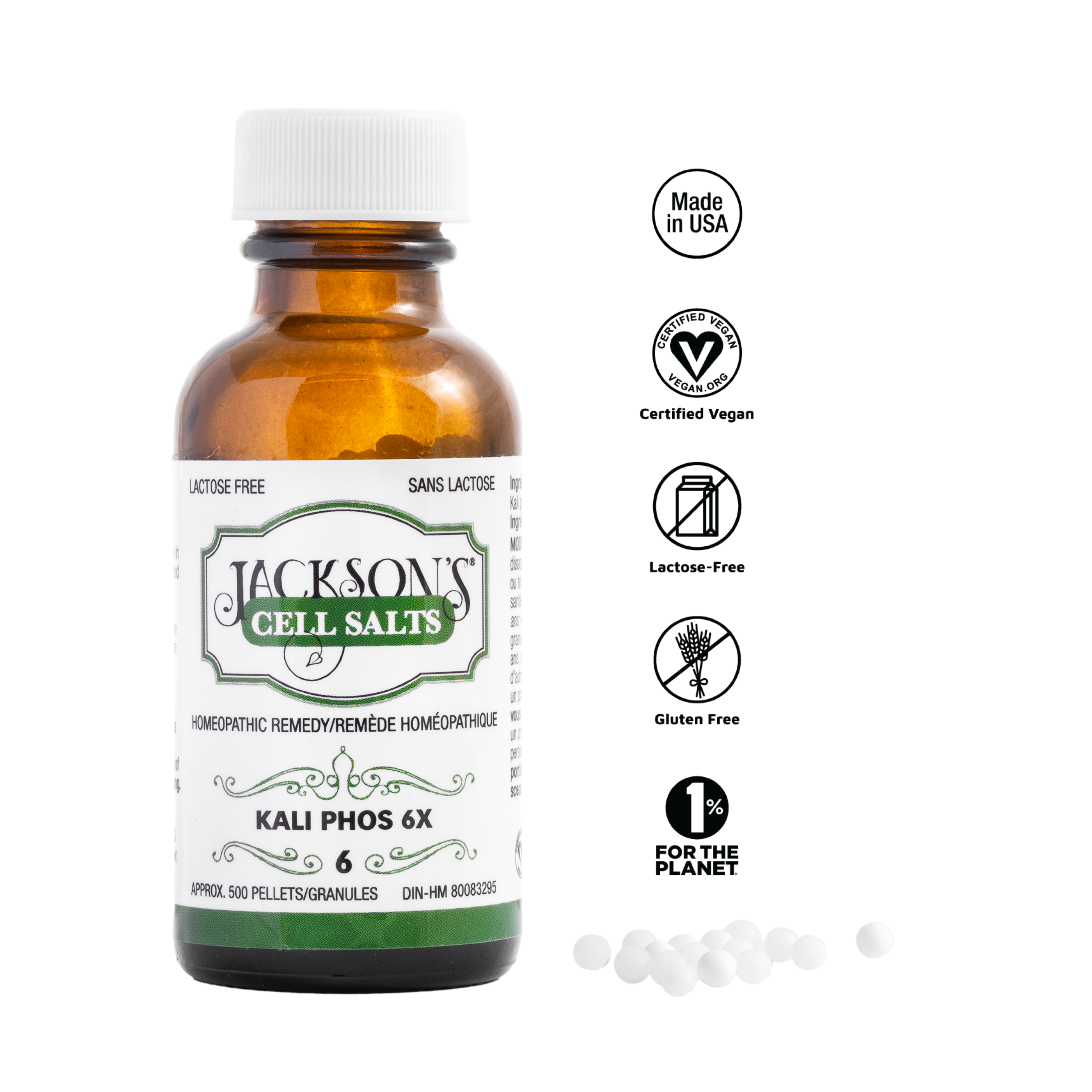 #6 Kali phos 6X (Potassium phosphate) - Certified Vegan, Lactose-Free Cell Salt