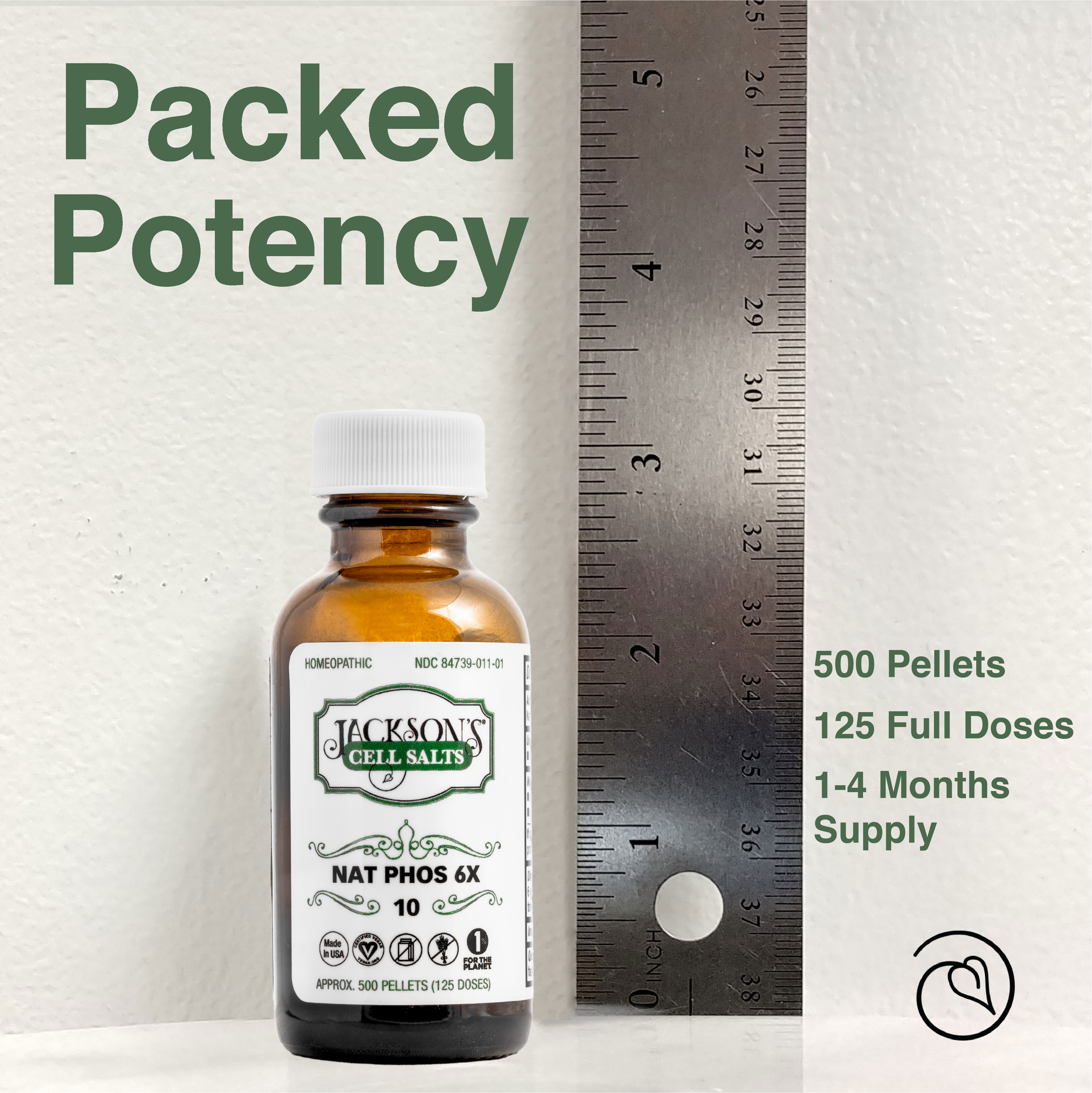 #10 Nat Phos 6X (Sodium phosphate) - Certified Vegan, Lactose-Free Cell Salt