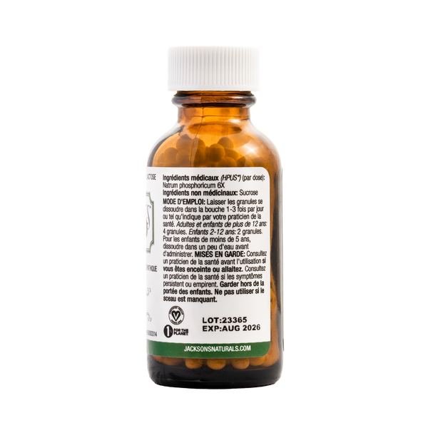 Jackson's #10 Nat phos 6X (Sodium phosphate) - Certified Vegan, Lactose-Free Schuessler Cell (Tissue) Salt