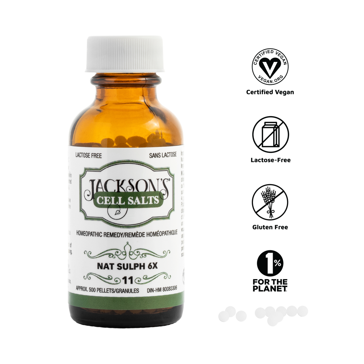 #11 Nat sulph 6X (sulfate de sodium) - Sel de cellules de Schuessler (tissus) certifié végétalien et sans lactose