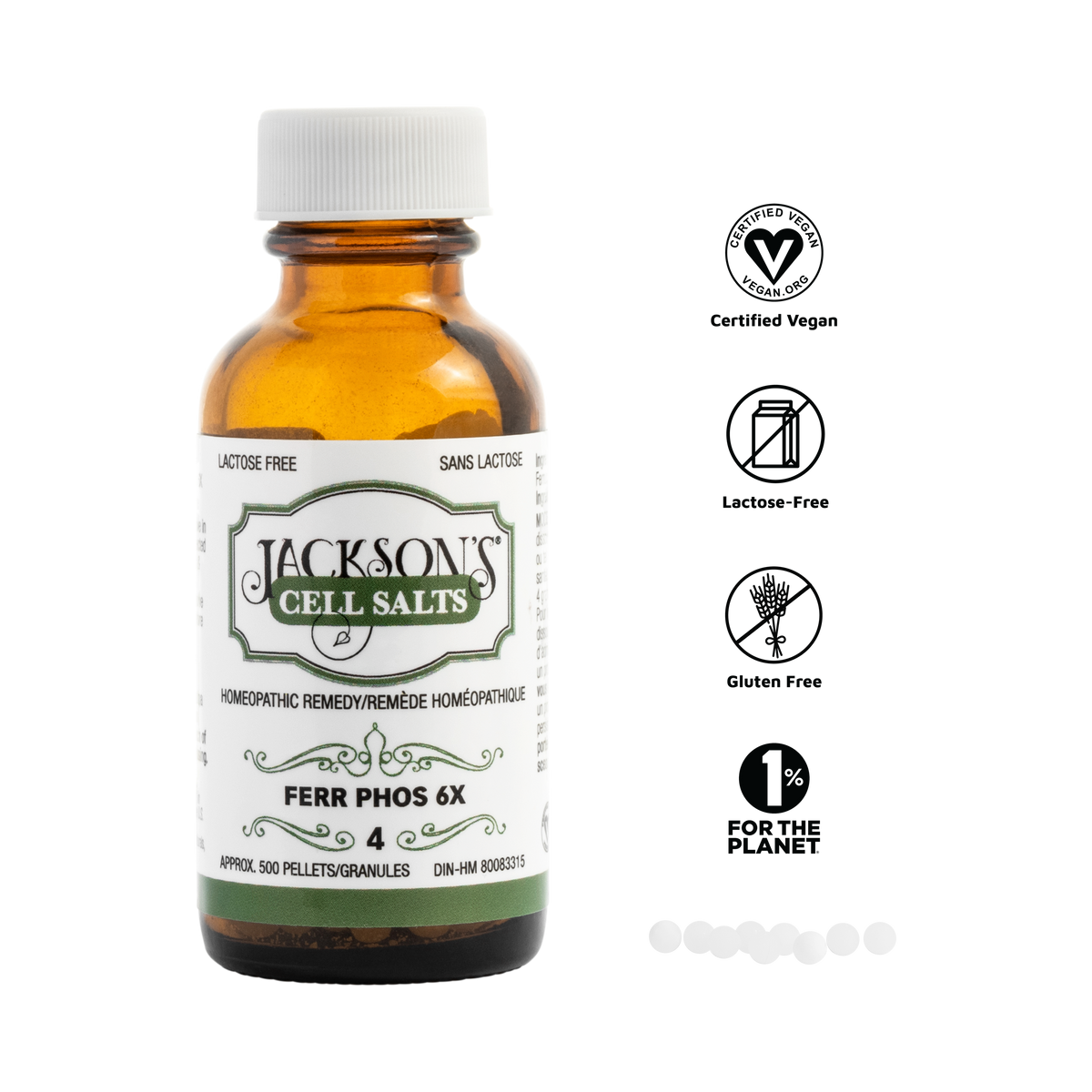 #4 Ferr phos 6X (Ferrum phosphate) - Sel de cellules Schuessler (tissus) certifié végétalien et sans lactose