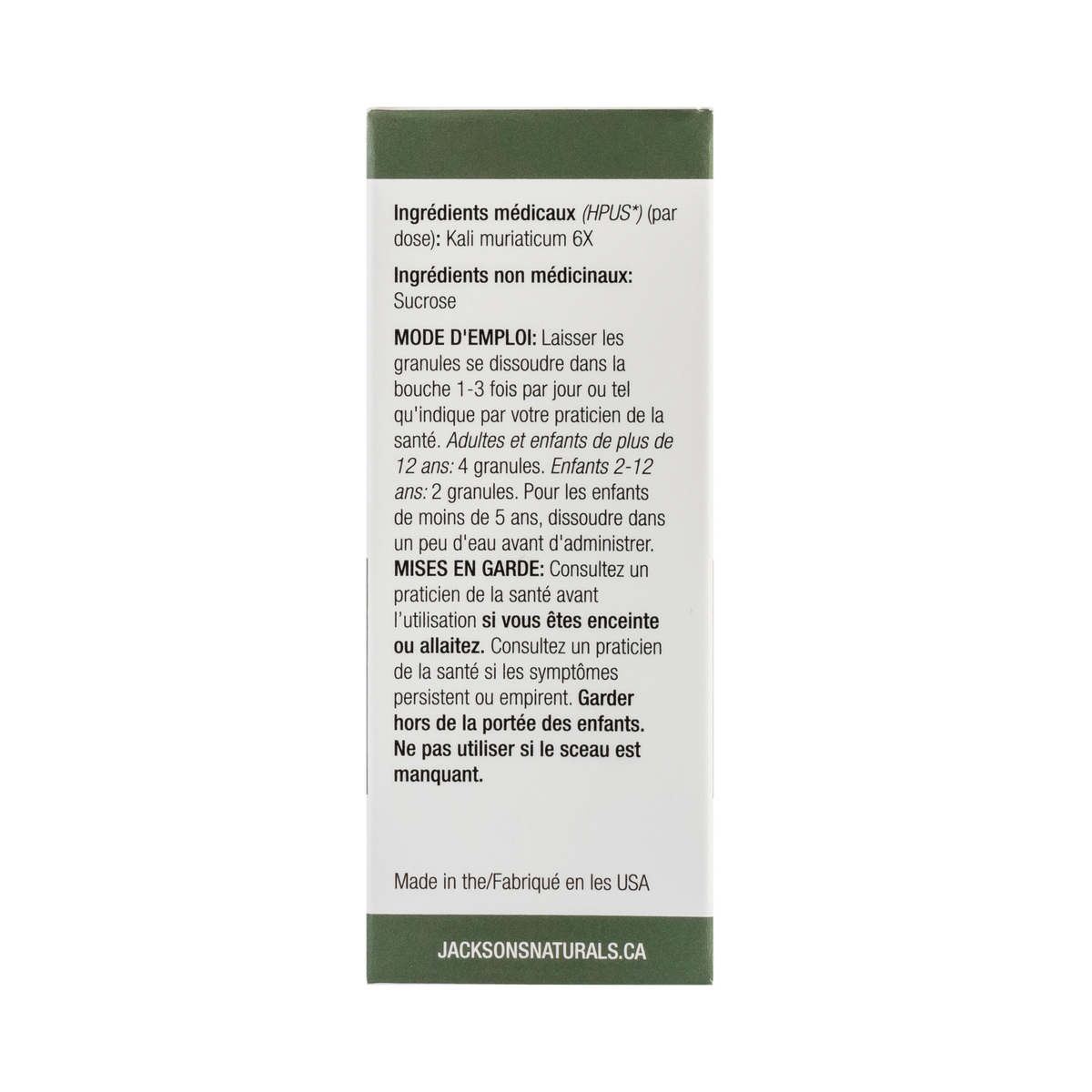 #5 Kali Mur 6X - Certified Vegan, Lactose-Free Schuessler Cell Salt (Potassium chloride)