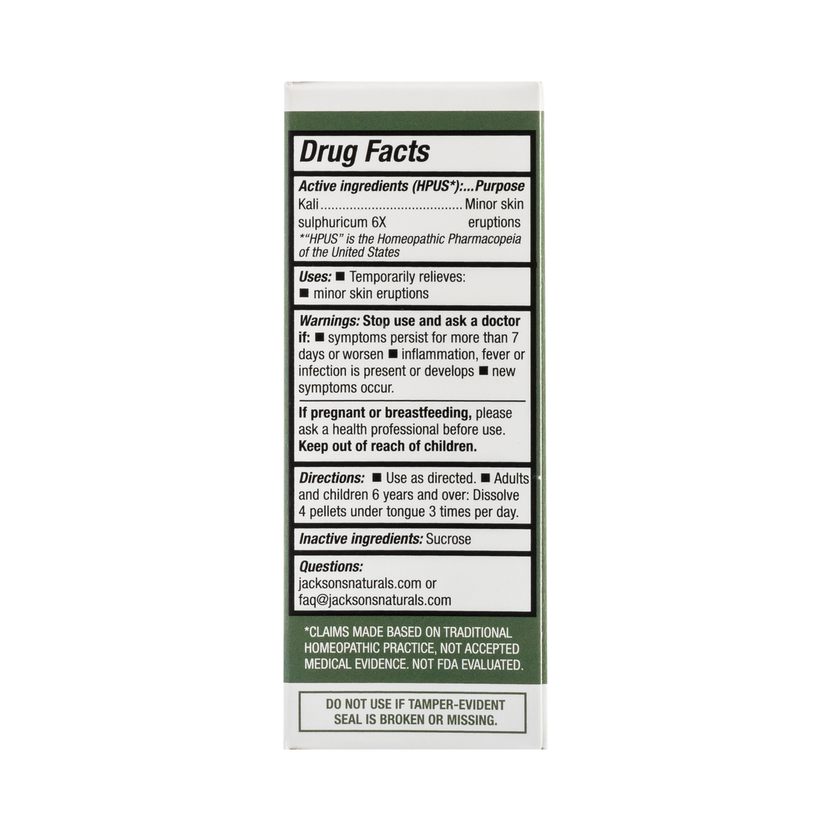 #7 Kali Sulph 6X (Potassium sulfate) - Certified Vegan, Lactose-Free Cell Salt