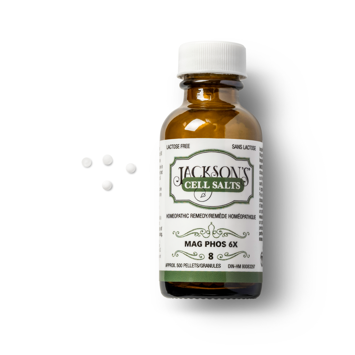 #8 Mag Phos 6X - Certified Vegan, Lactose-Free Schuessler Cell Salt (Magnesium phosphate)