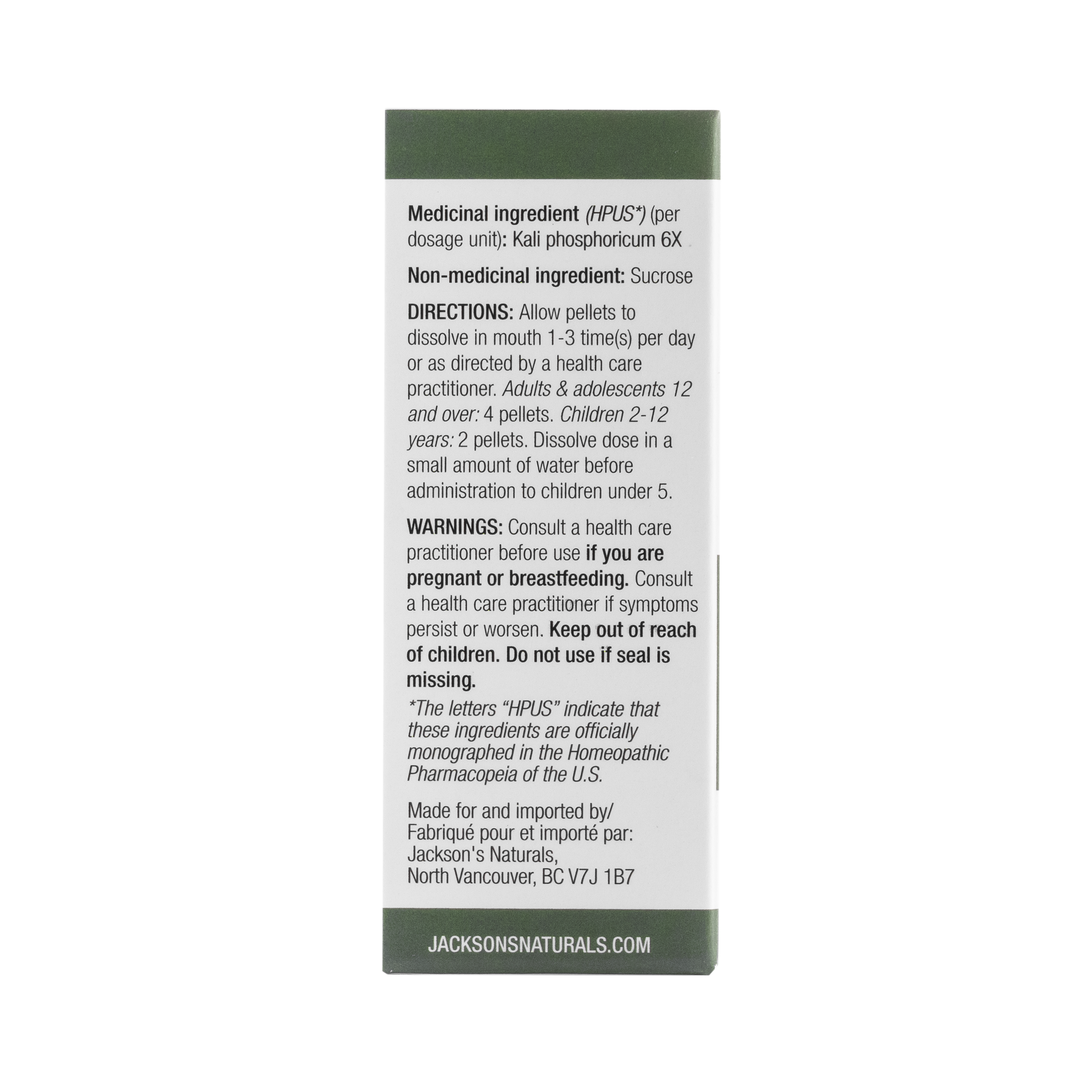 #6 Kali phos 6X (Potassium phosphate) - Certified Vegan, Lactose-Free Cell Salt