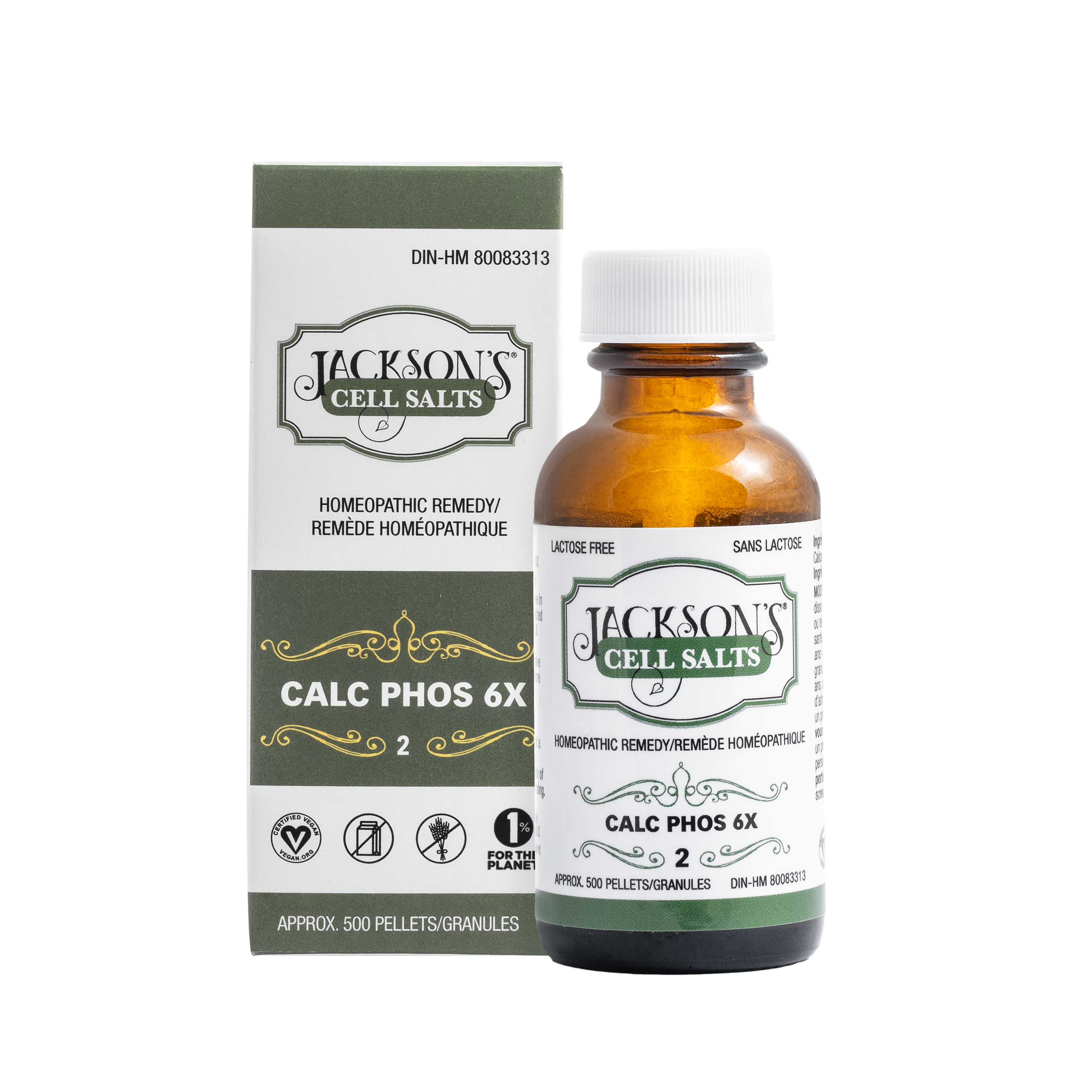 #2 Calc Phos 6X - Certified Vegan, Lactose-Free Schuessler Cell Salt (Calcium phosphate)