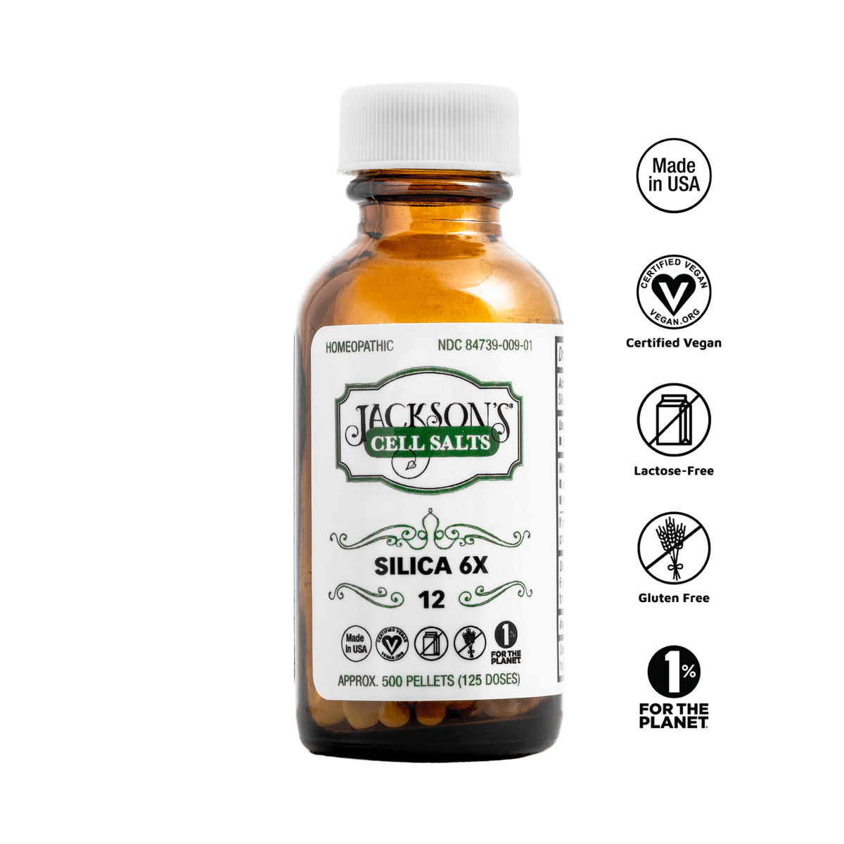 12 Silica 6X (Silicea) - Certified Vegan, Lactose-Free Cell Salt