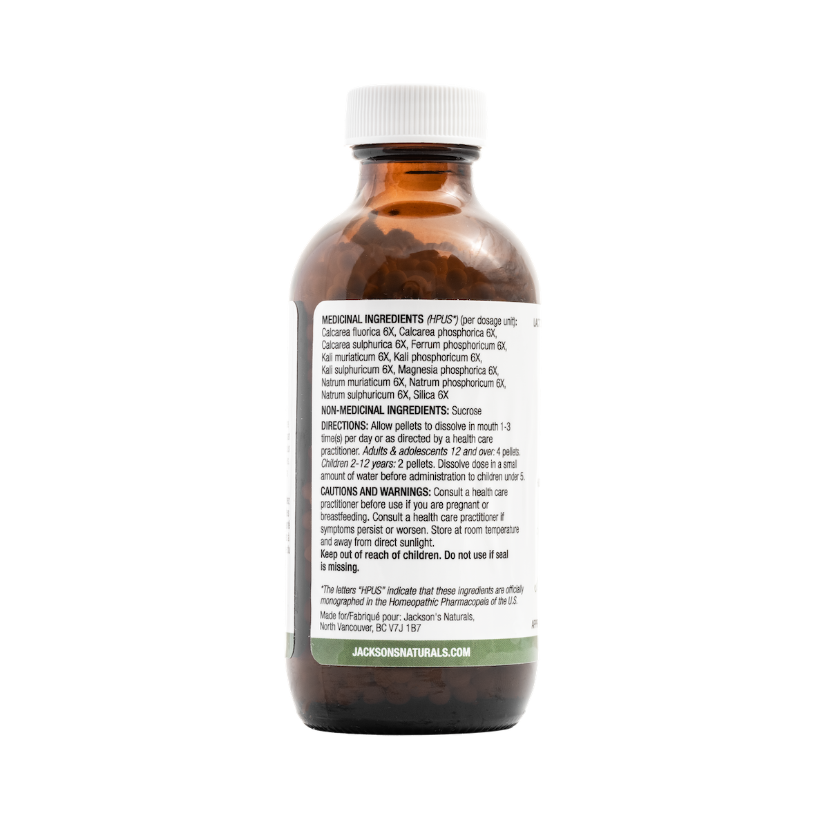 Jackson's 12 in 1 LARGE bottle (2000 pellet of size 40) - Certified Vegan, Lactose-Free All 12 Schuessler Tissue Cell Salt Combination