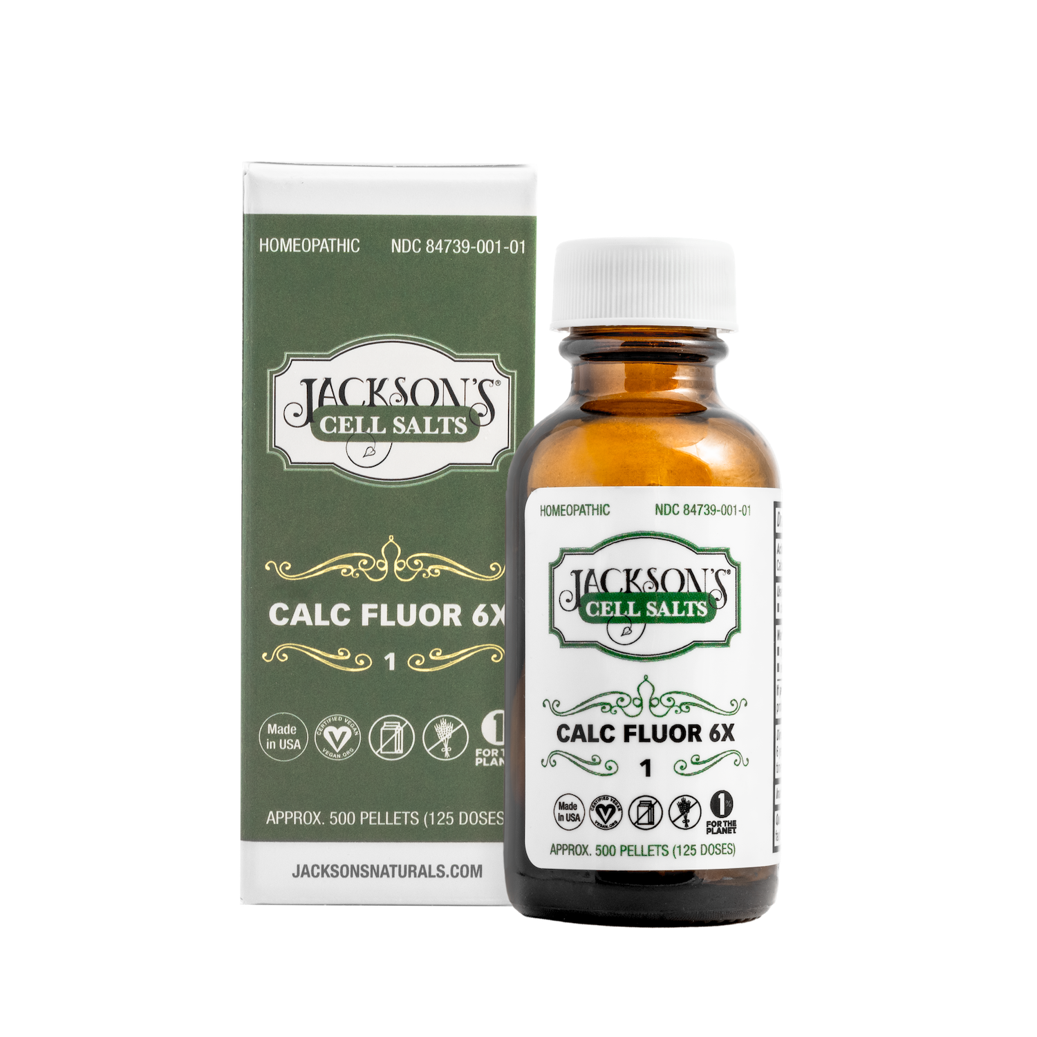 #1 Calc fluor 6X (Calcium fluoride) - Certified Vegan, Lactose-Free Cell Salt