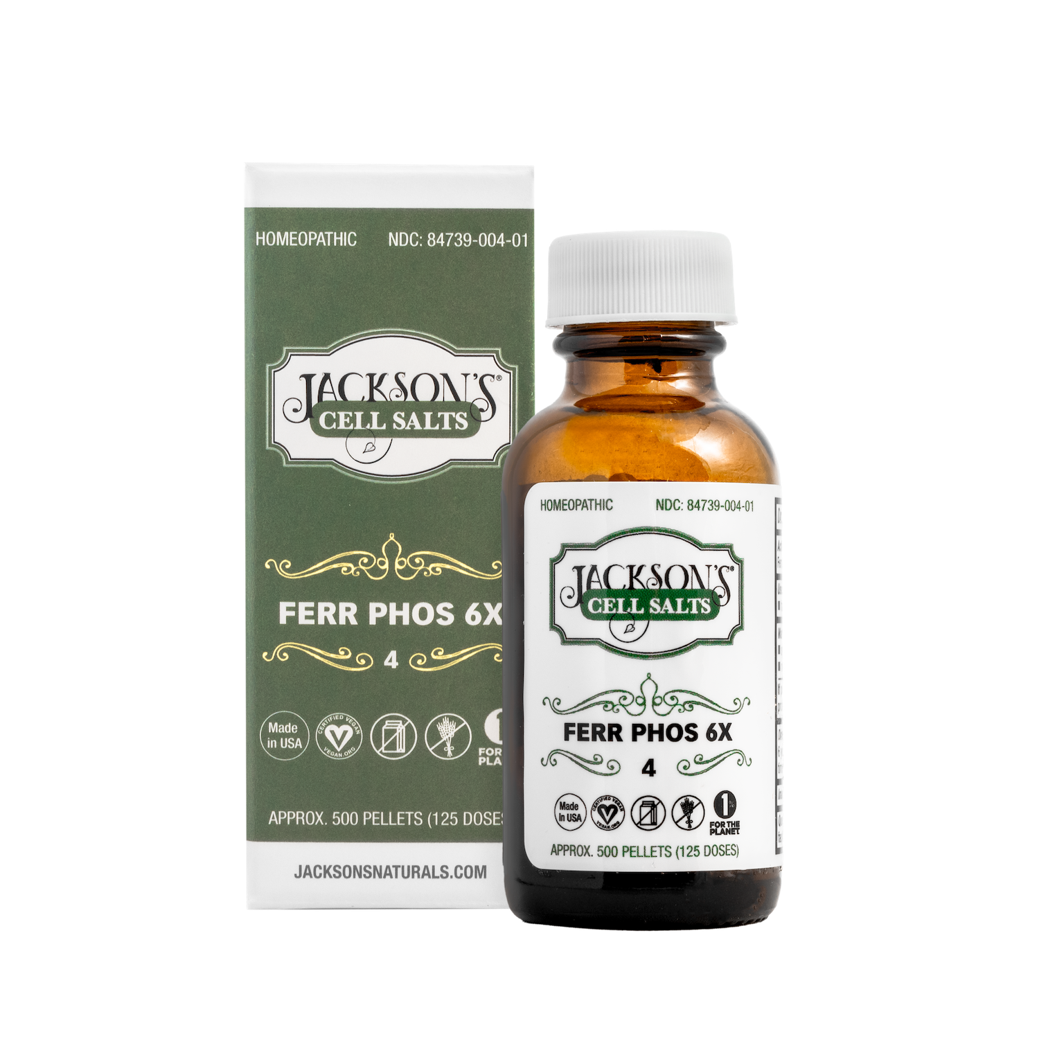#4 Ferr phos 6X (Ferrum phosphate)- Certified Vegan, Lactose-Free Cell Salt