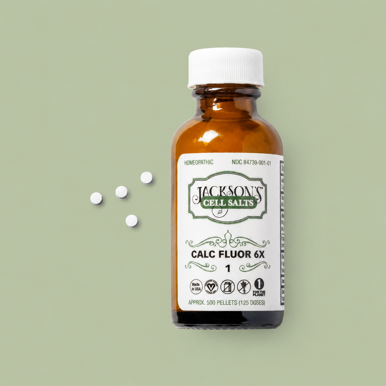 #1 Calc Fluor 6X (Calcium fluoride) - Certified Vegan, Lactose-Free Cell Salt