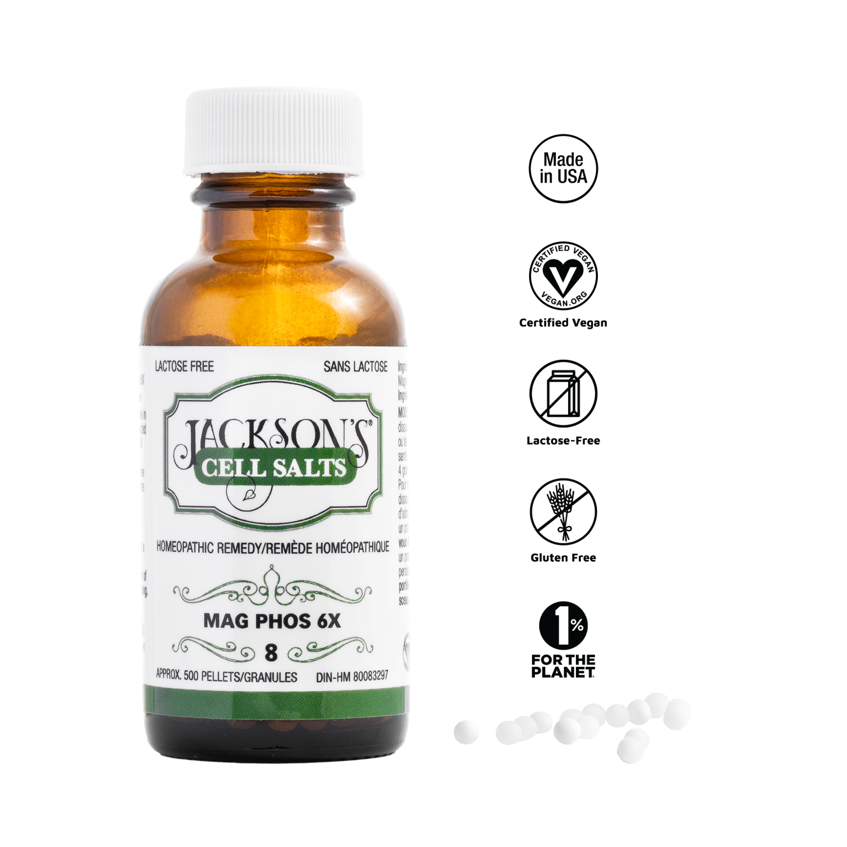 #8 Mag phos 6X (Magnesium phosphate) - Certified Vegan, Lactose-Free Cell Salt