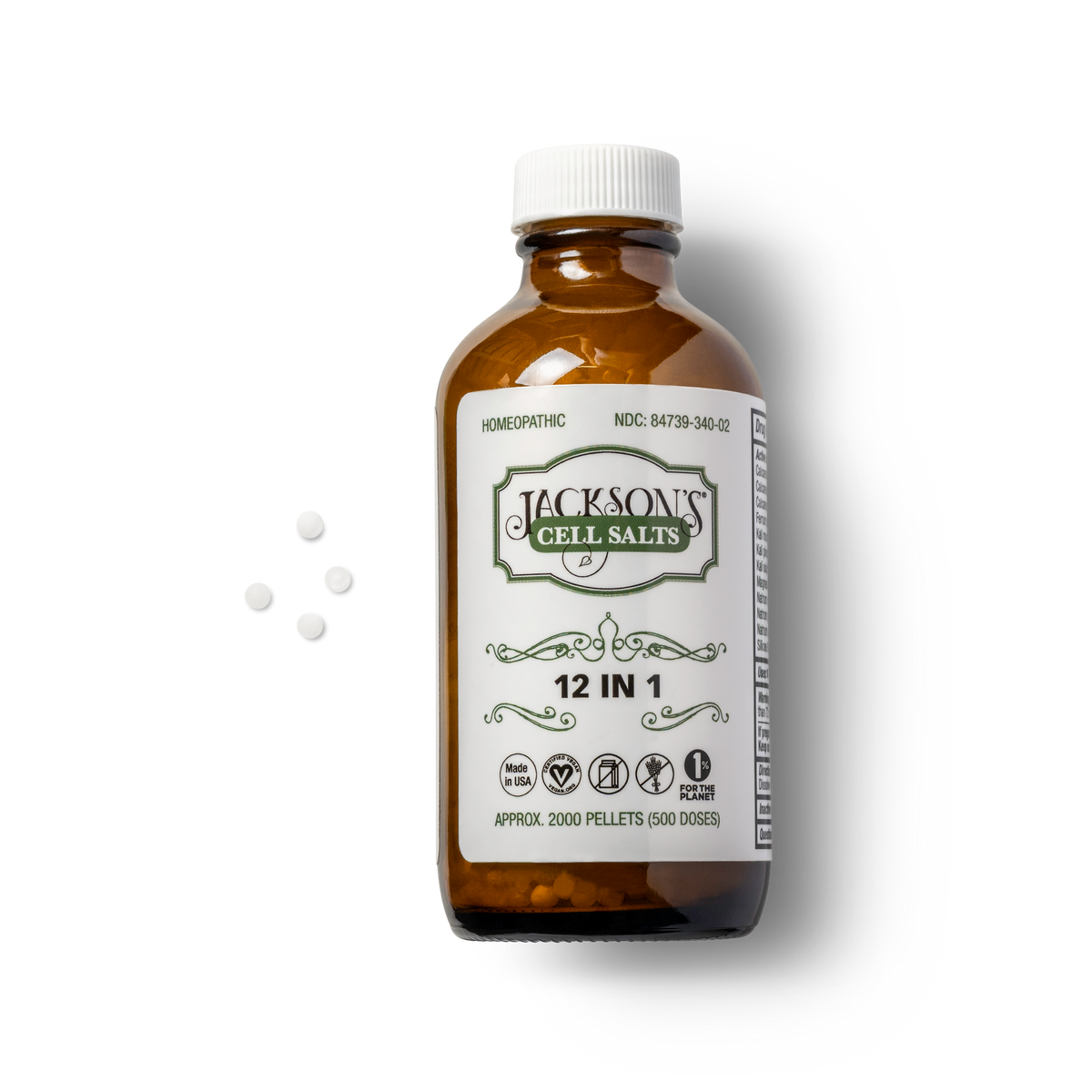 12-in-1 Cell Salt Combination | Large 2,000-Pellet Bottle