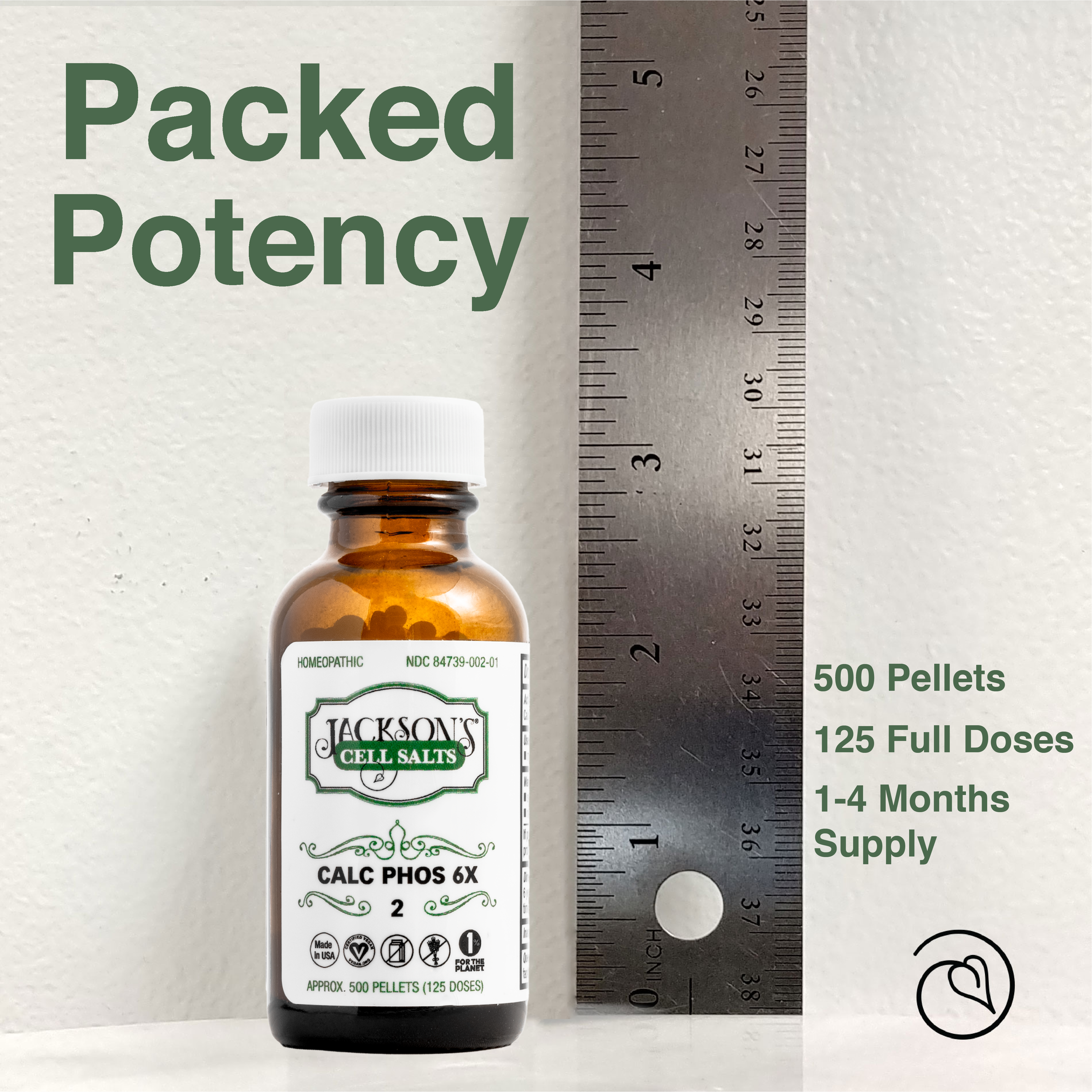 #2 Calc phos 6X (Calcium phosphate) - Certified Vegan, Lactose-Free Cell Salt